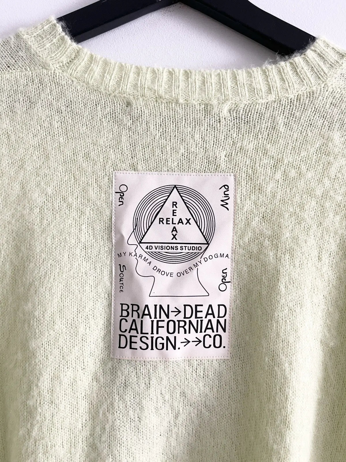 Brain Dead Superfuzz Logohead Pile Sweater