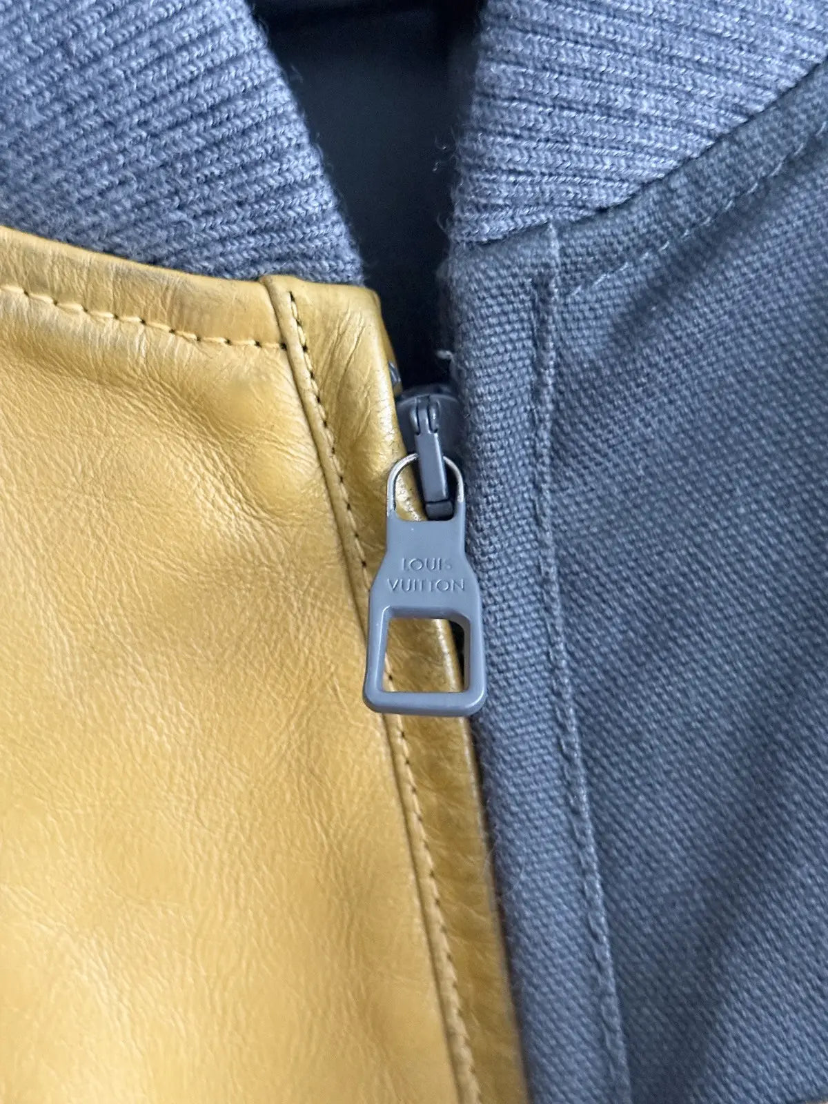 Louis Vuitton Leather & Canvas Bomber Jacket