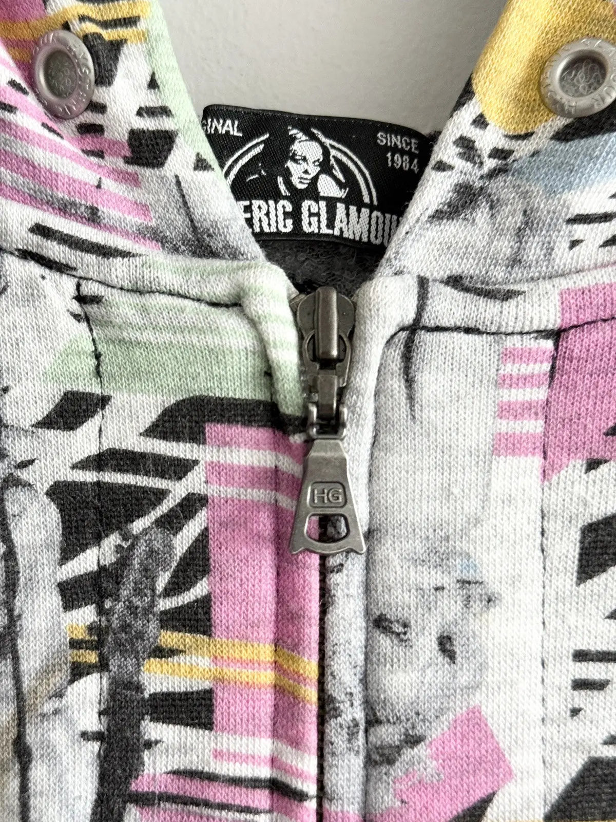 2000s Hysteric Glamour 80s Disco Girl Zip Hoodie