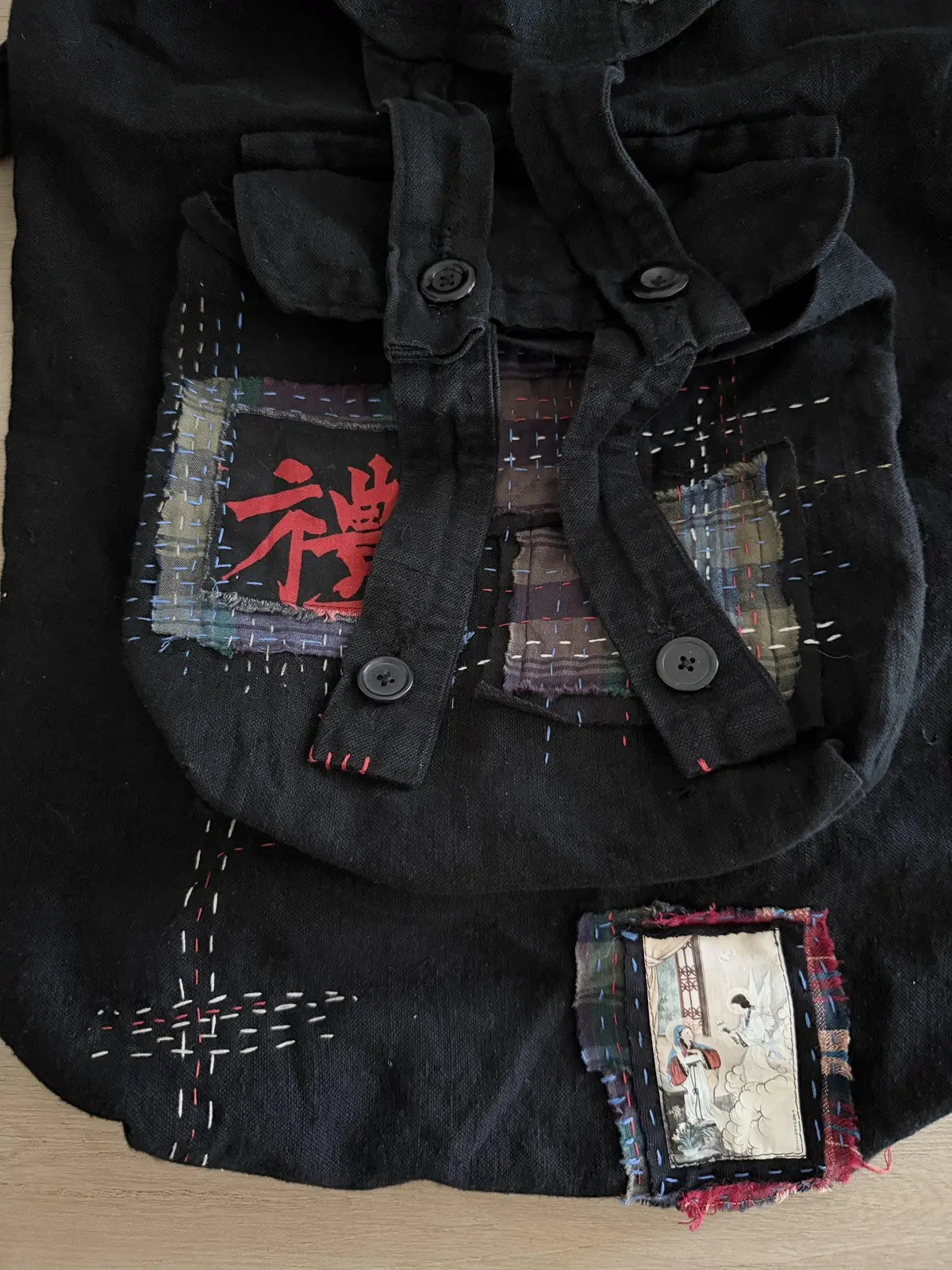 2000s Handmade Boro Chinese Christianity Backpack