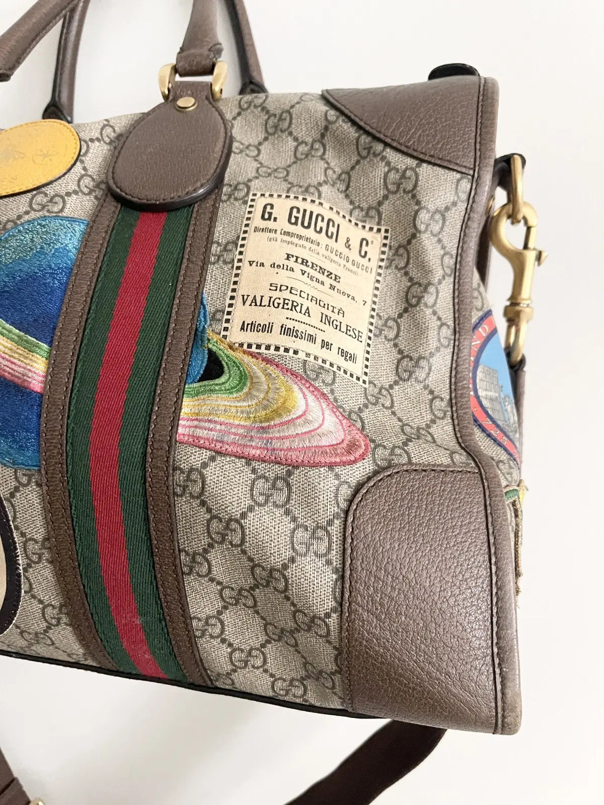 Gucci GG Supreme Monogram Courrier Medium Duffle Bag