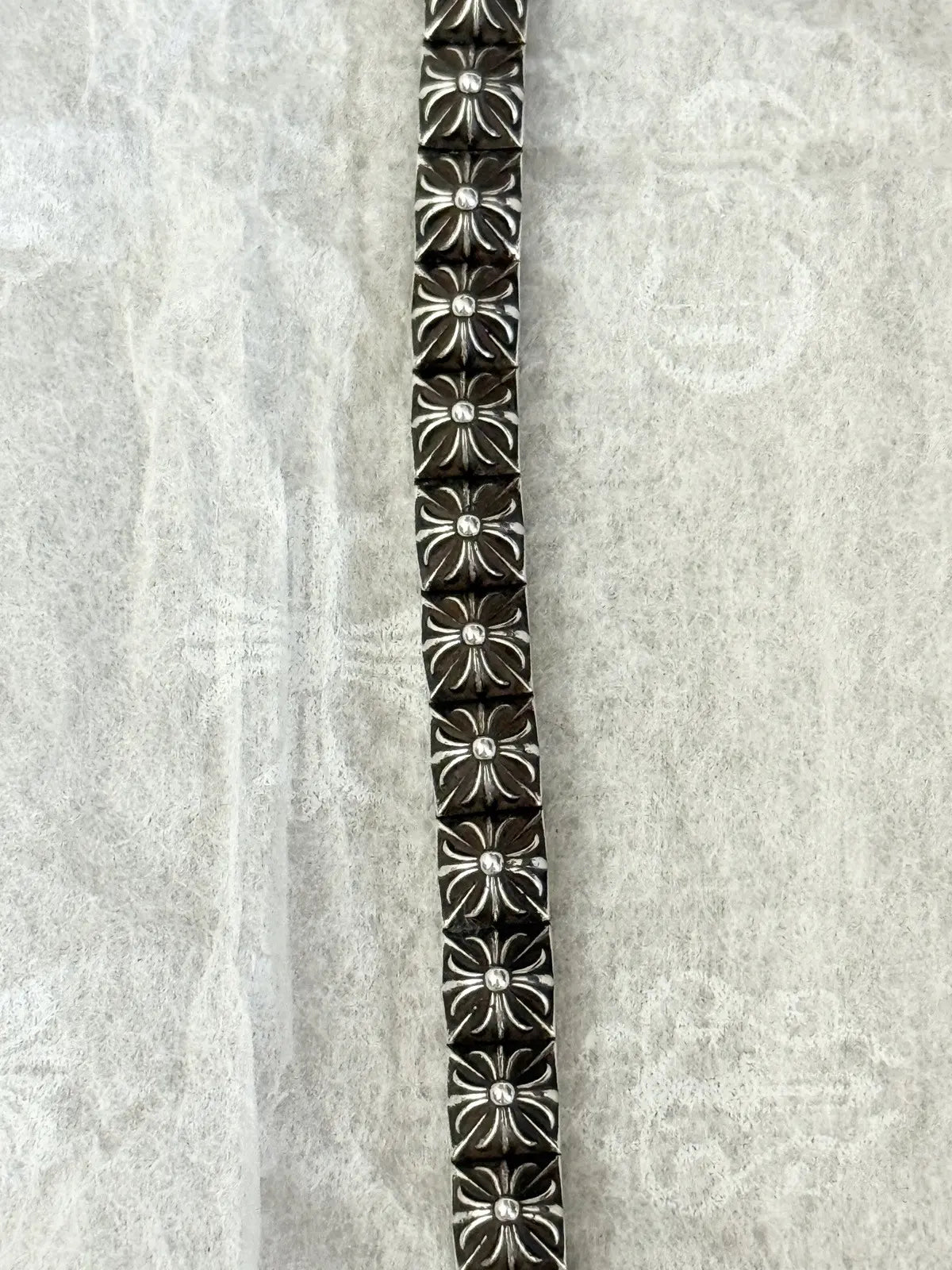 Chrome Hearts Pyramid Plus Small Link Bracelet - 7”