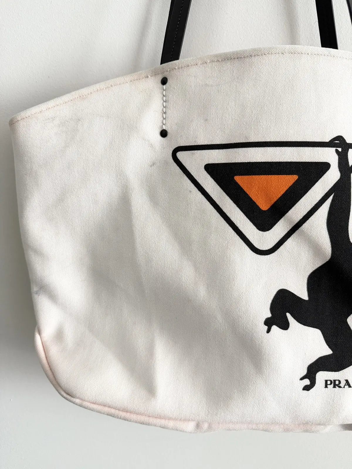 2018 Prada Canapa Monkey-Print Tote Bag