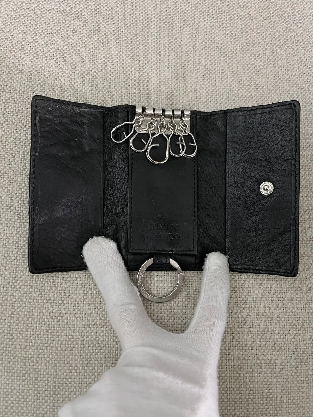 2010s Vivienne Westwood Orbit Leather Key Case