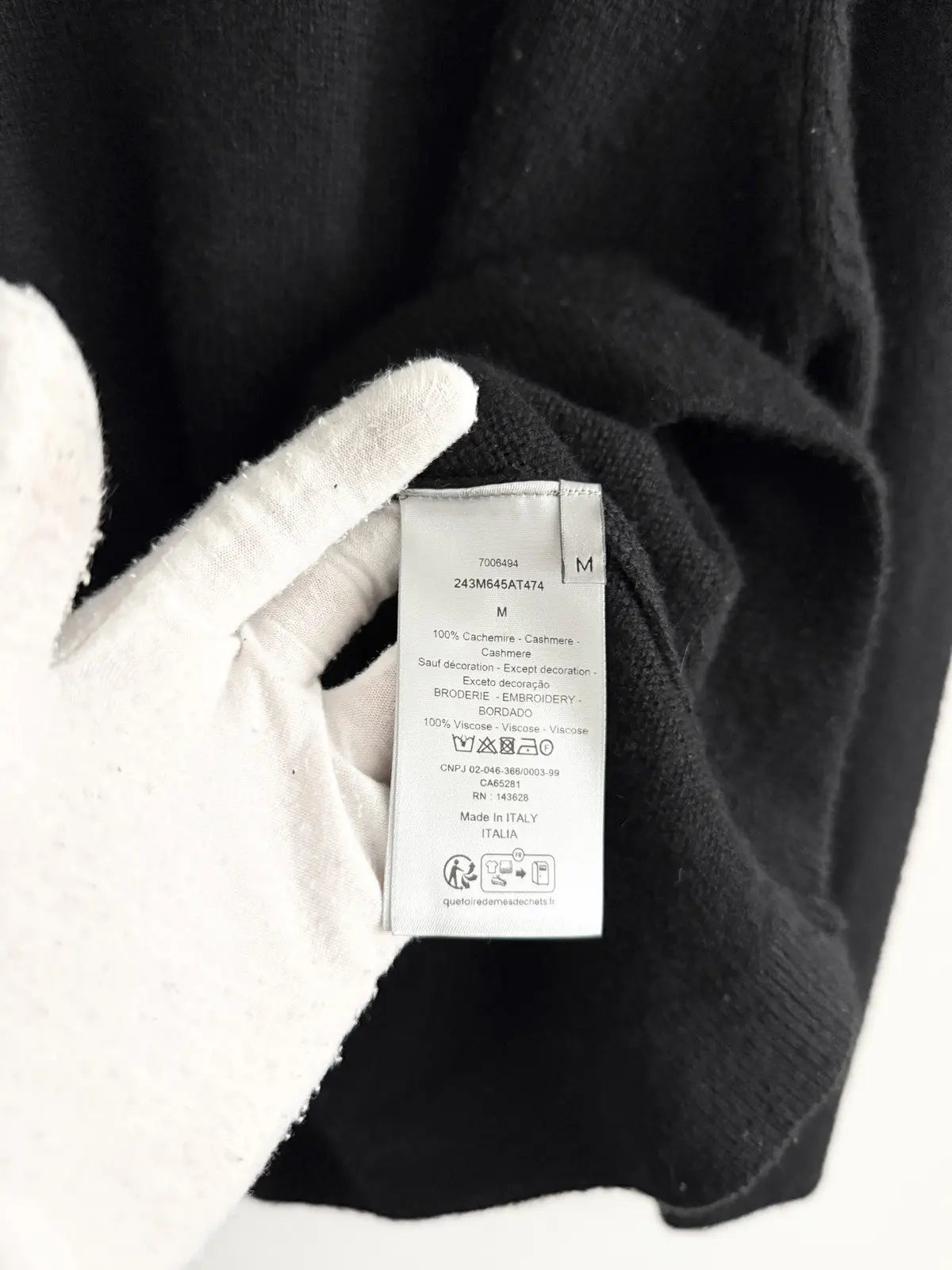 Dior Cashmere Couture Box Logo Sweater