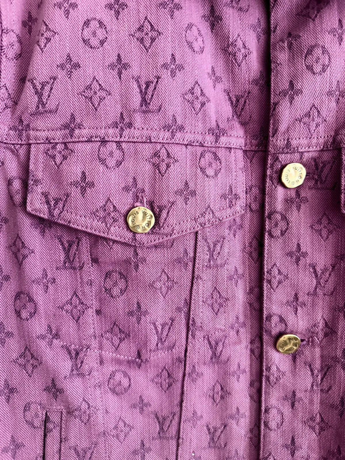Louis Vuitton All Over Monogram Purple Denim Jacket