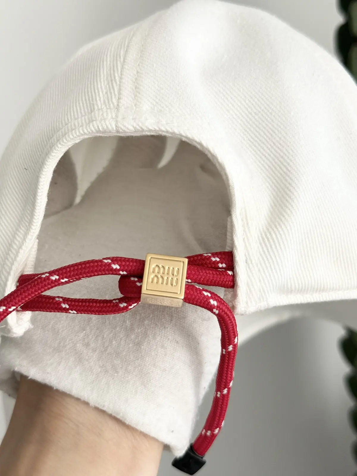 Miu Miu x New Balance Red Cord Tennis Cap Hat