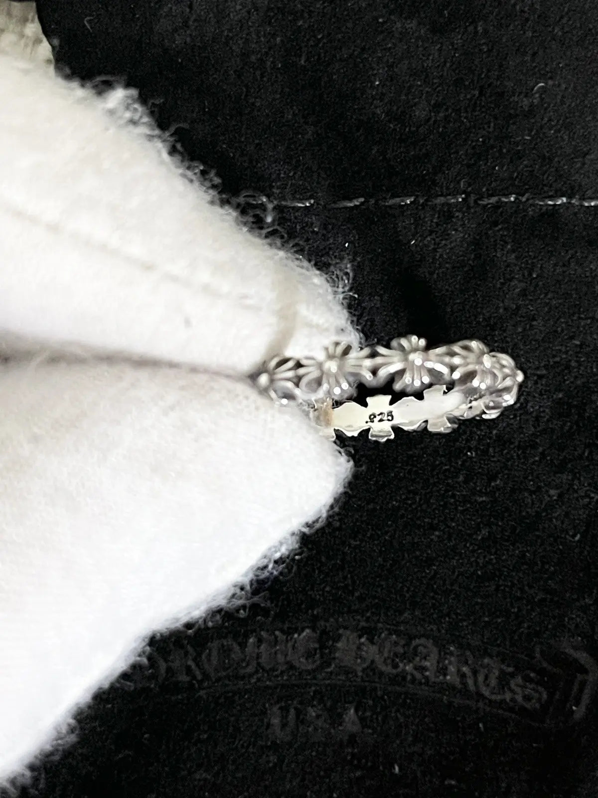 Chrome Hearts 925 Silver Tiny E Ring