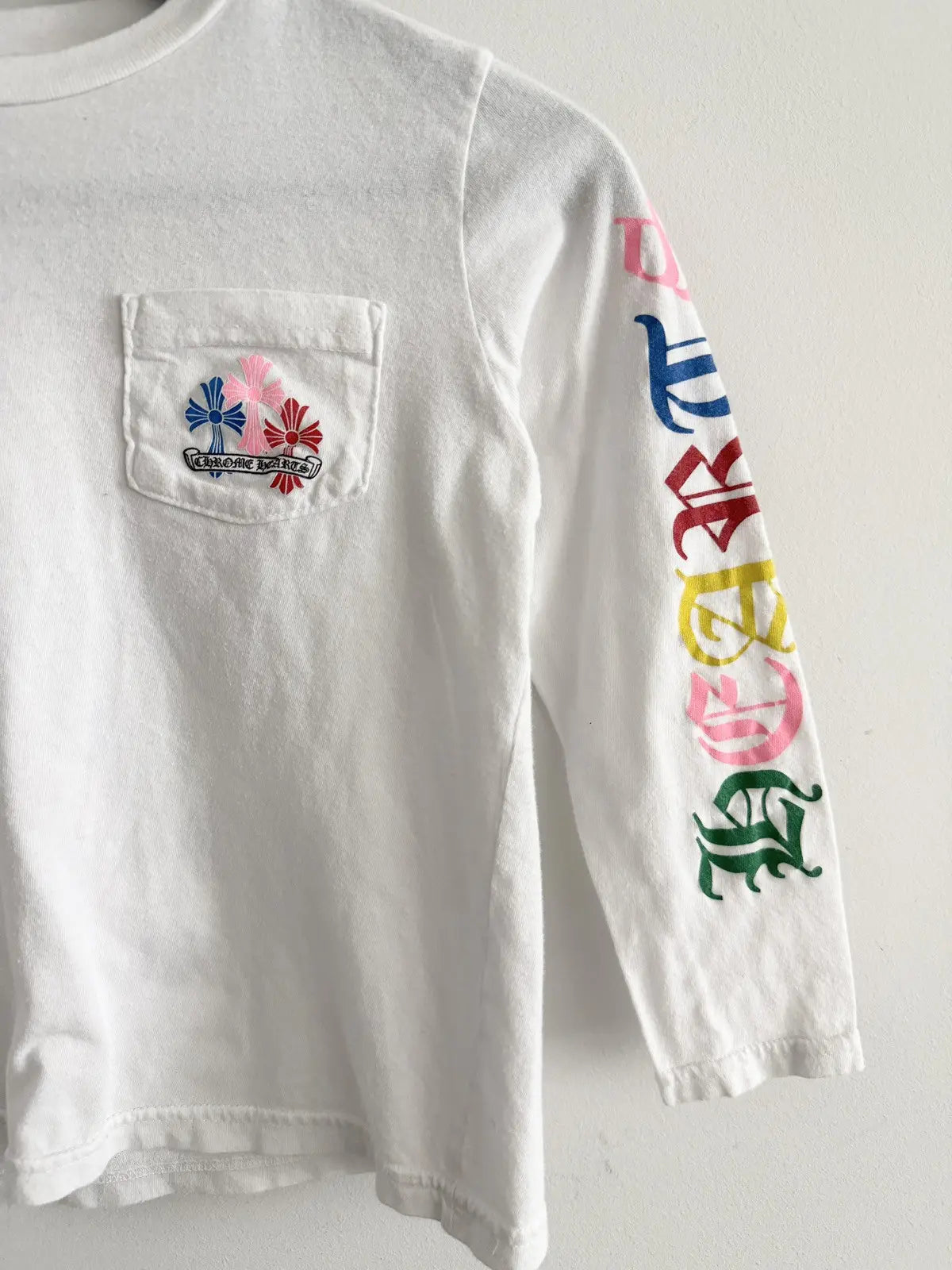 Chrome Hearts Multi Color Crosses Kids LS Tee