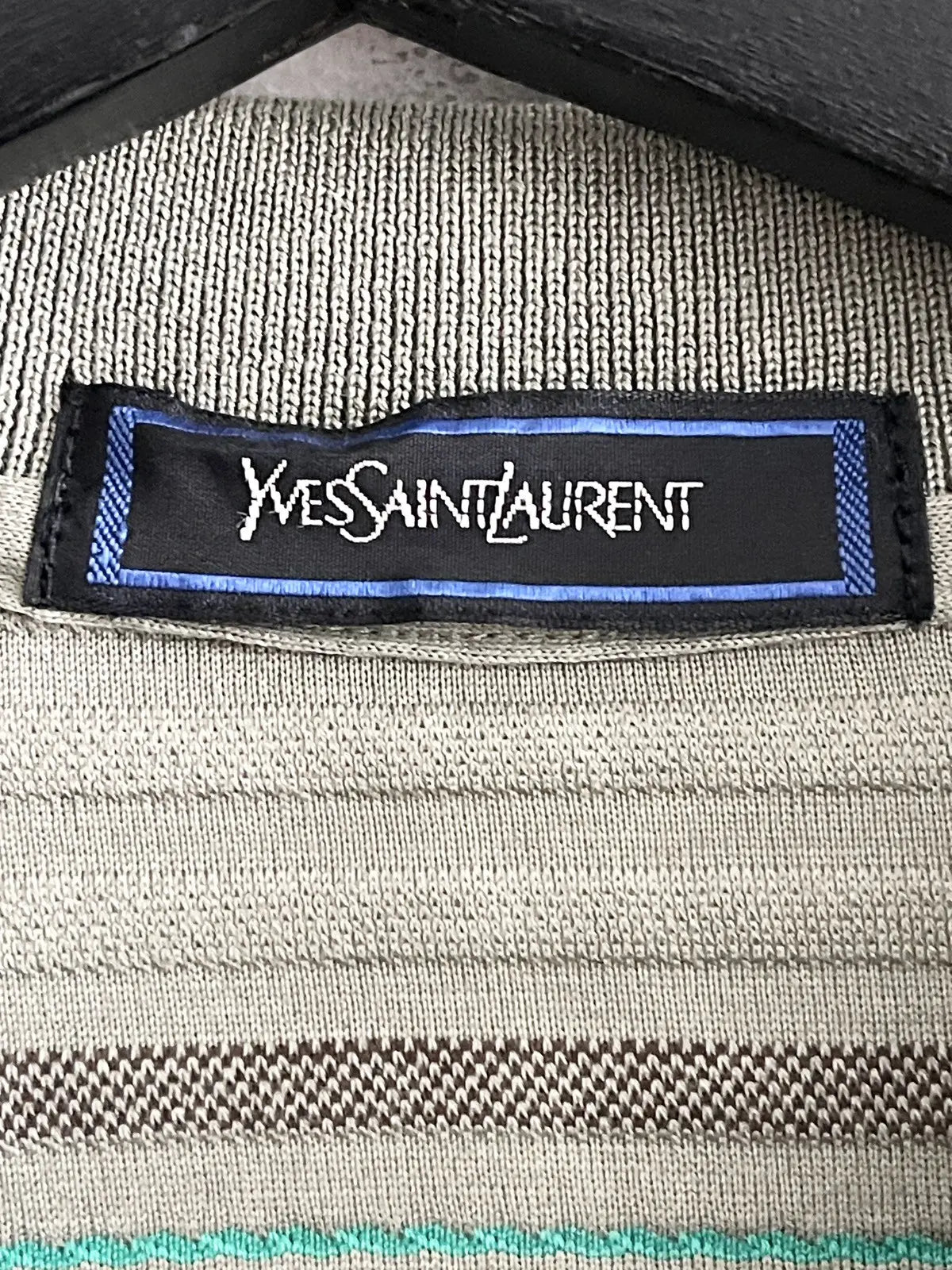 1990s Yves Saint Laurent Stripe LS Polo Shirt