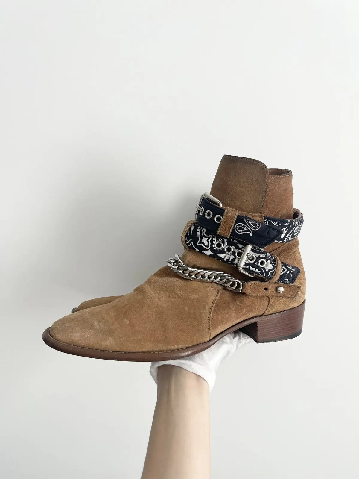 AMIRI Buckle Suede Ankle Boot