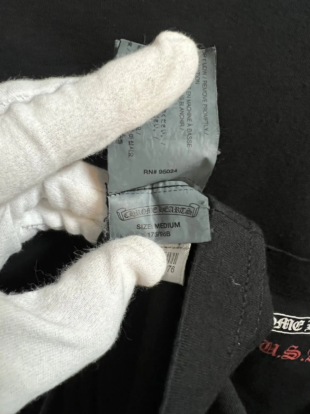 2010s Chrome Hearts USA Flag Scroll Logo Tee