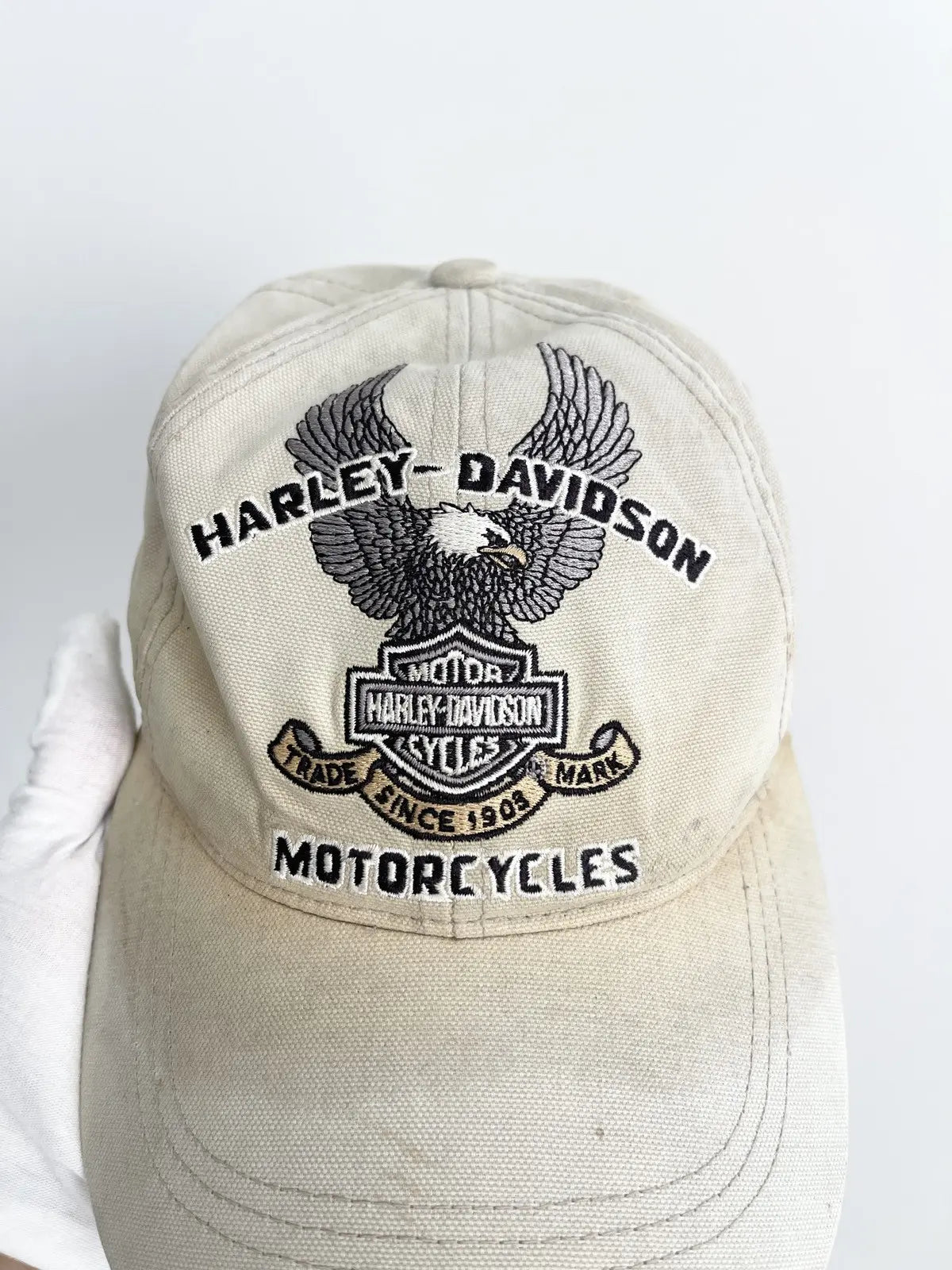 2000s Harley Davidson The Bald Eagle USA Biker Hat