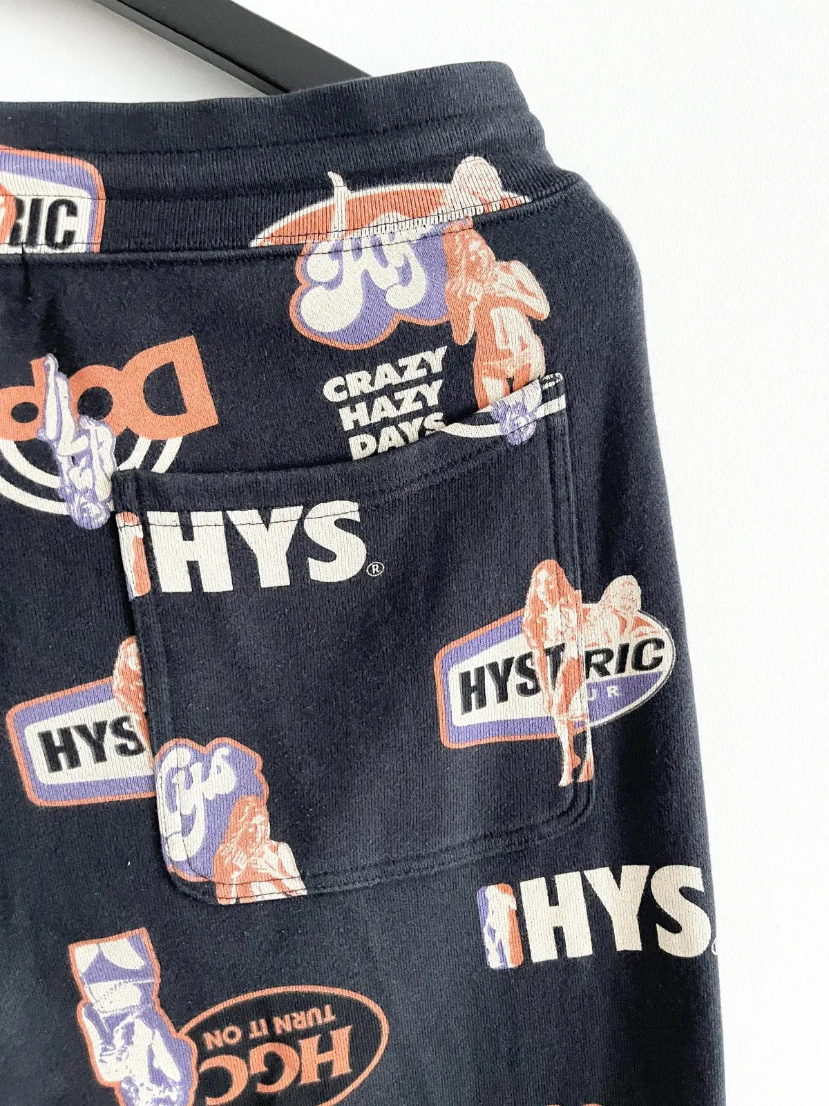 2000s Hysteric Glamour Nude Girl All-Over Logo Sweatpants