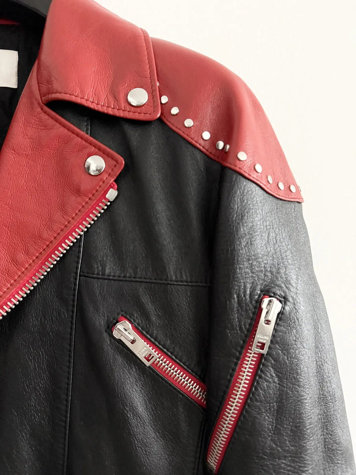Celine Runway Studded Leather Biker Jacket