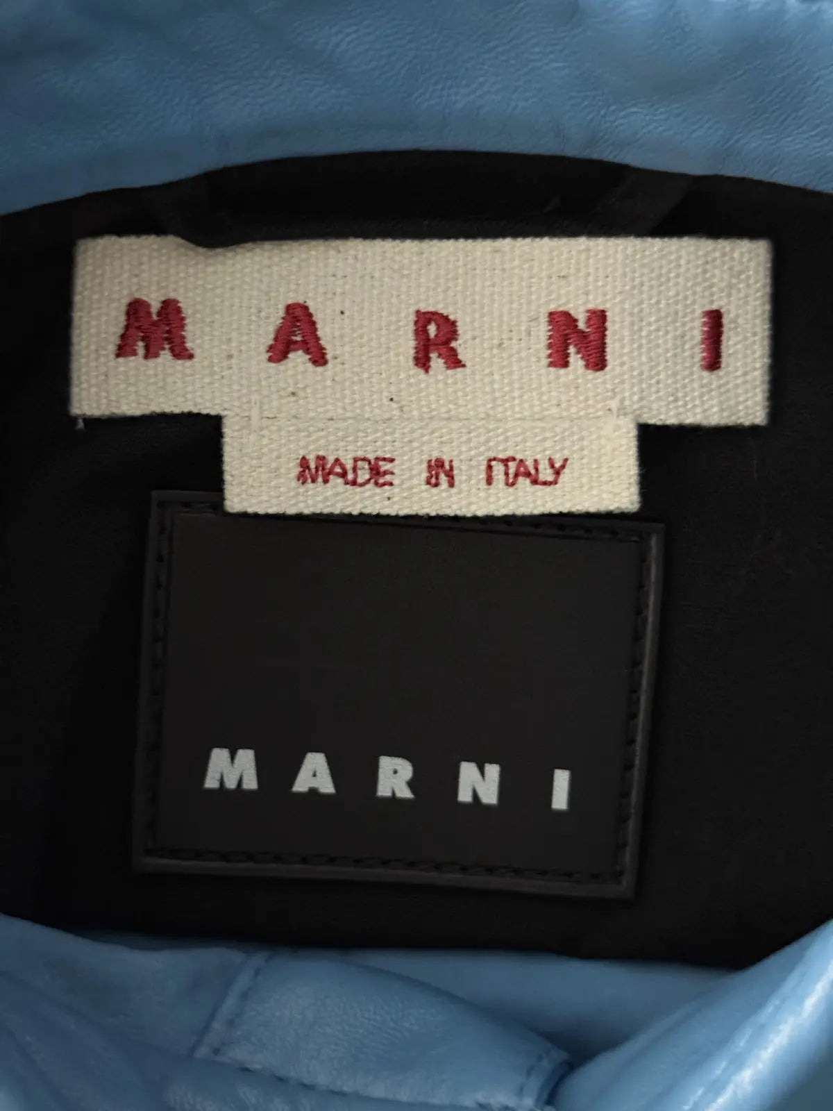 Marni Leather Button Down Shirt