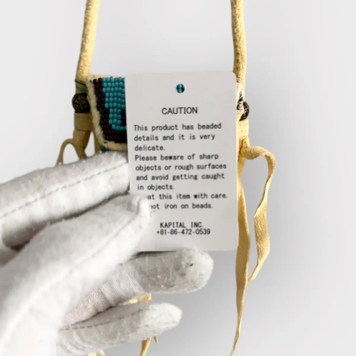 Kapital Deer Leather Pueblo Charm Pouch Necklace