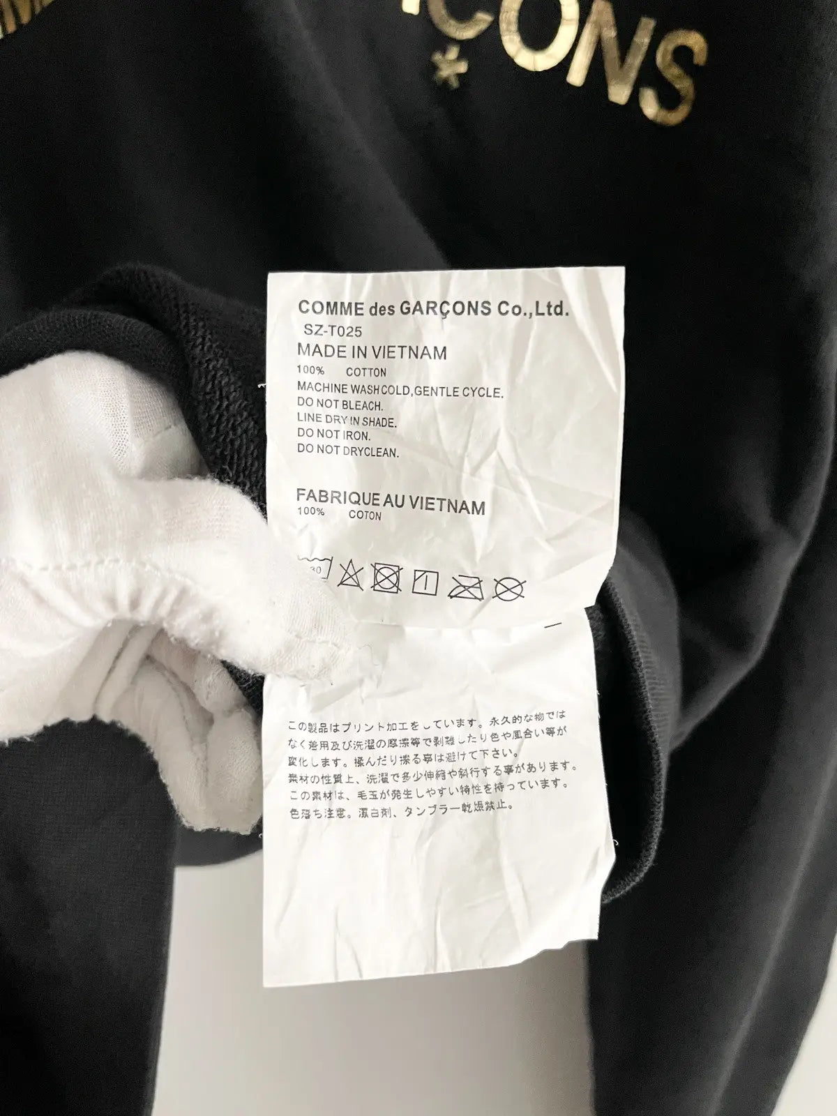 2010s Comme Des Garçons CDG Golden Logo Hoodie