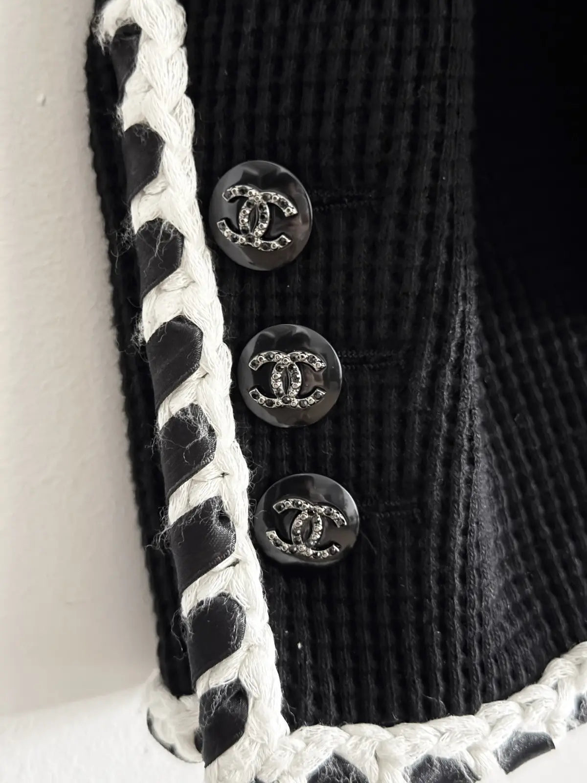 CHANEL 21C Black Jacket with Braided Trim