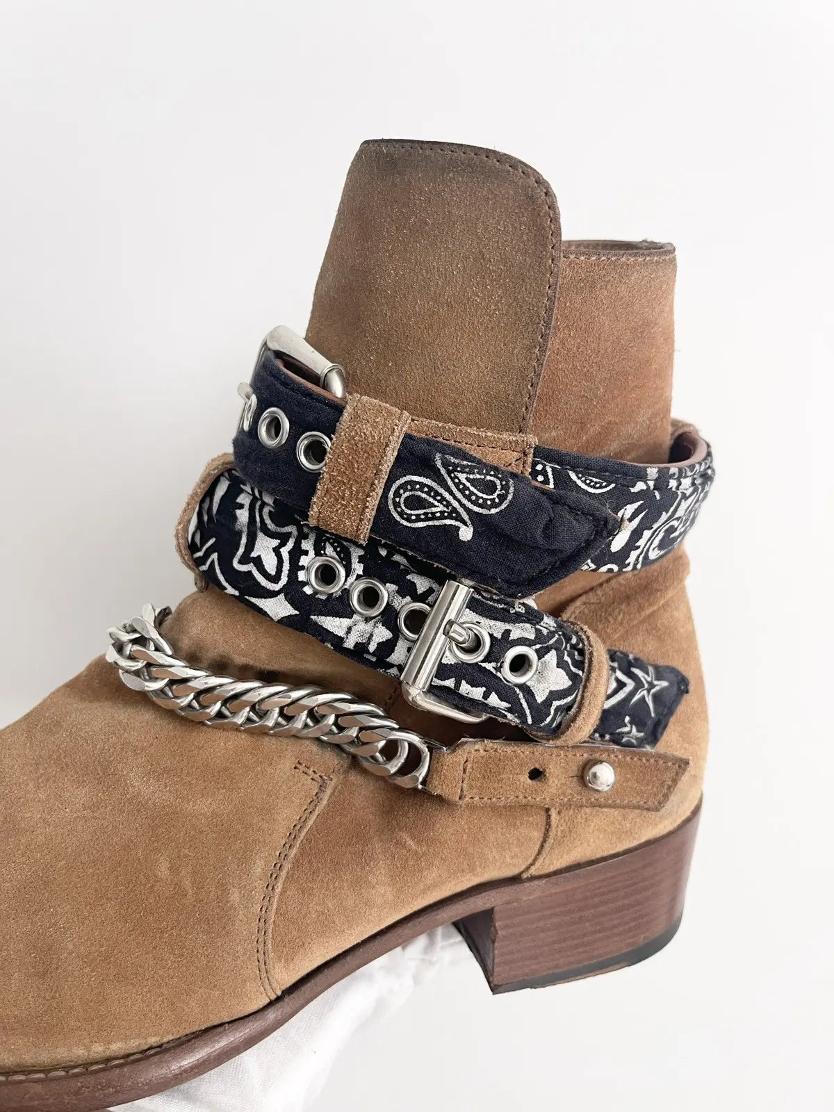 AMIRI Buckle Suede Ankle Boot