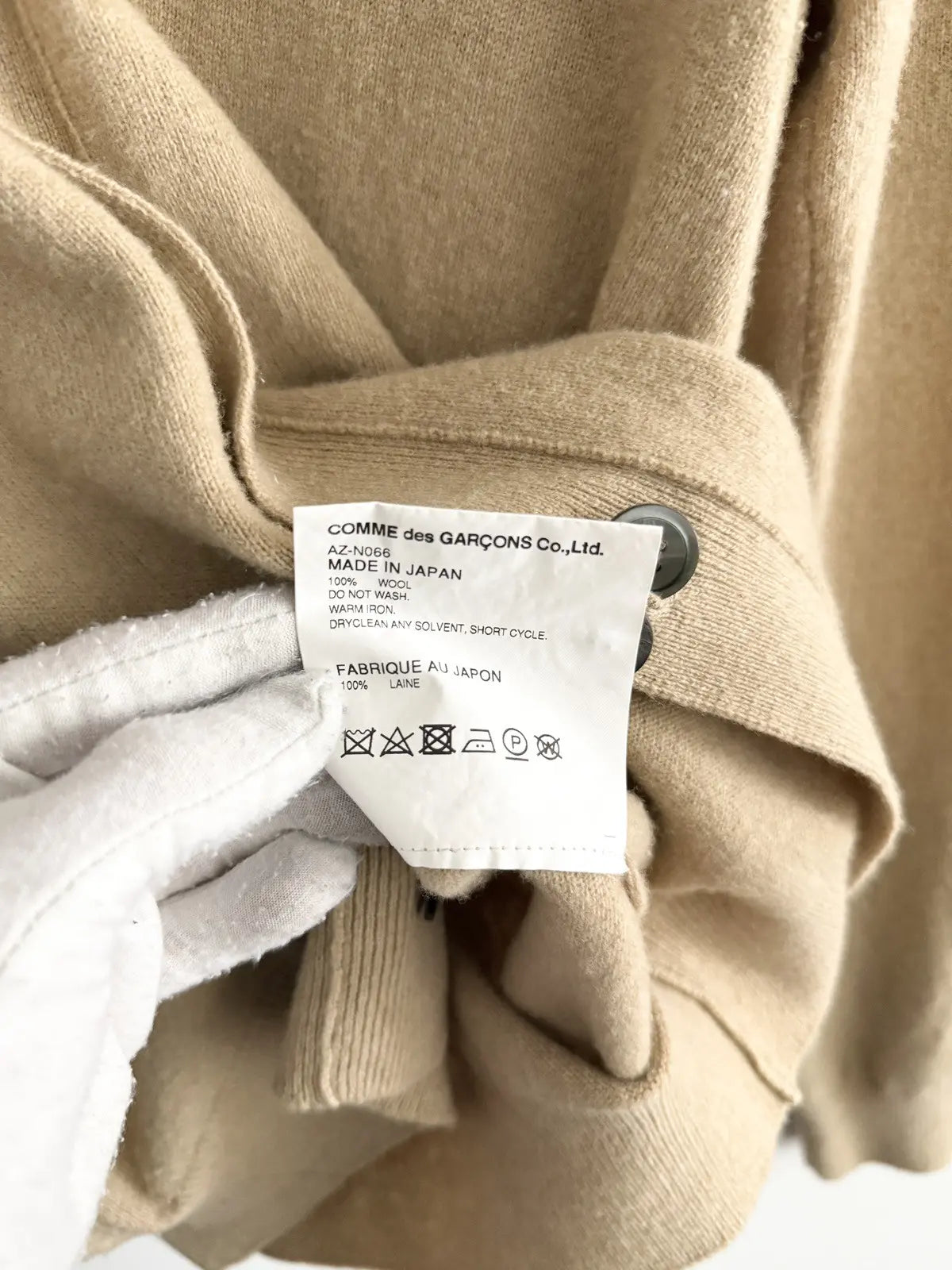 Comme des Garçons PLAY White Heart Cardigan Sweater