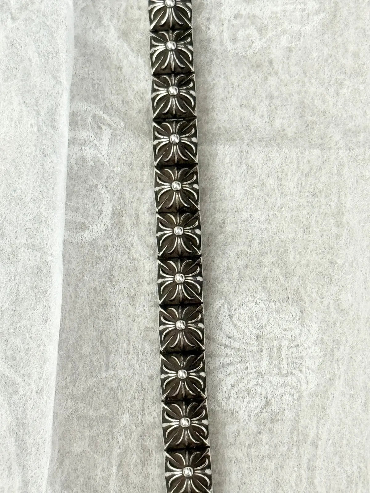 Chrome Hearts Pyramid Plus Small Link Bracelet - 7”