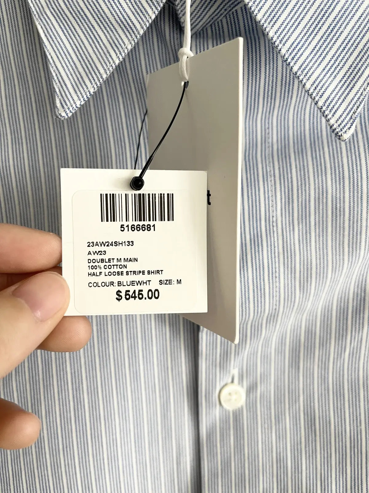 FW23 Doublet Runway Half Loose Stripe Shirt