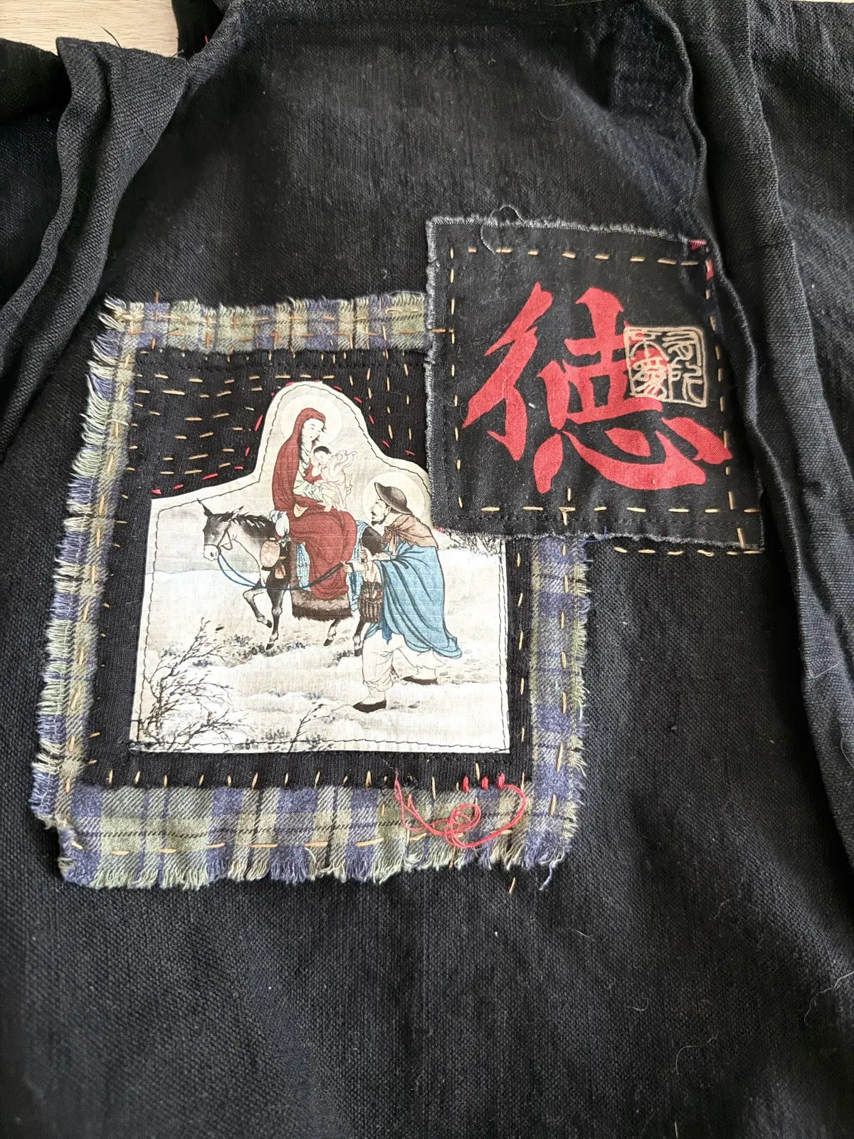 2000s Handmade Boro Chinese Christianity Backpack