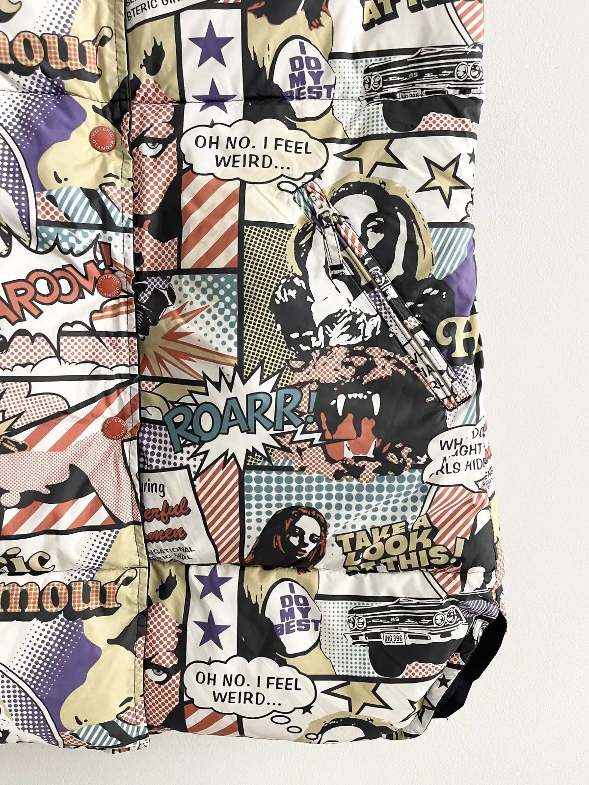 2000s Hysteric Glamour Nude Girl Manga Puffer Vest