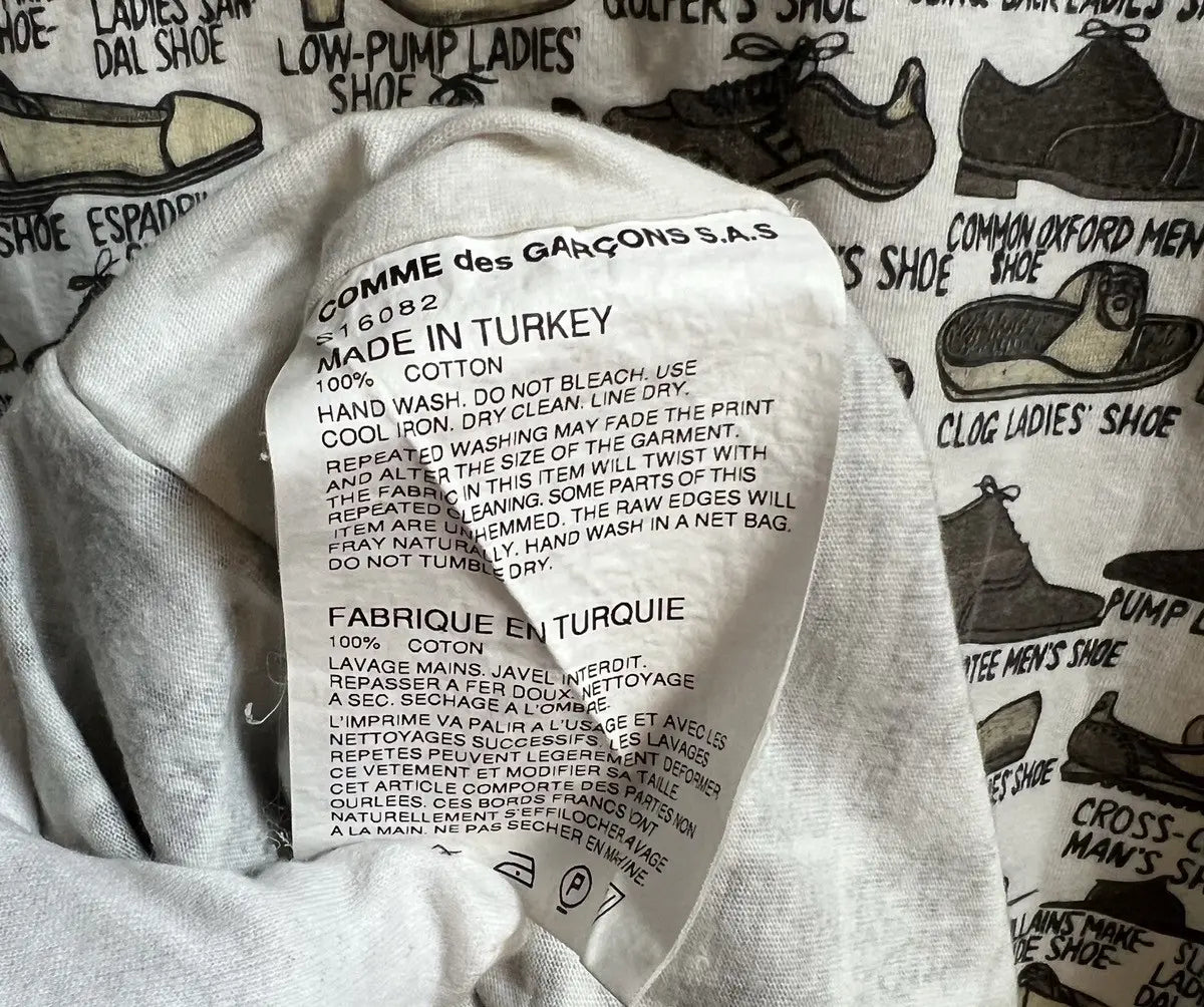 2000s Comme Des Garçons Shirt Shoe Designs Tee