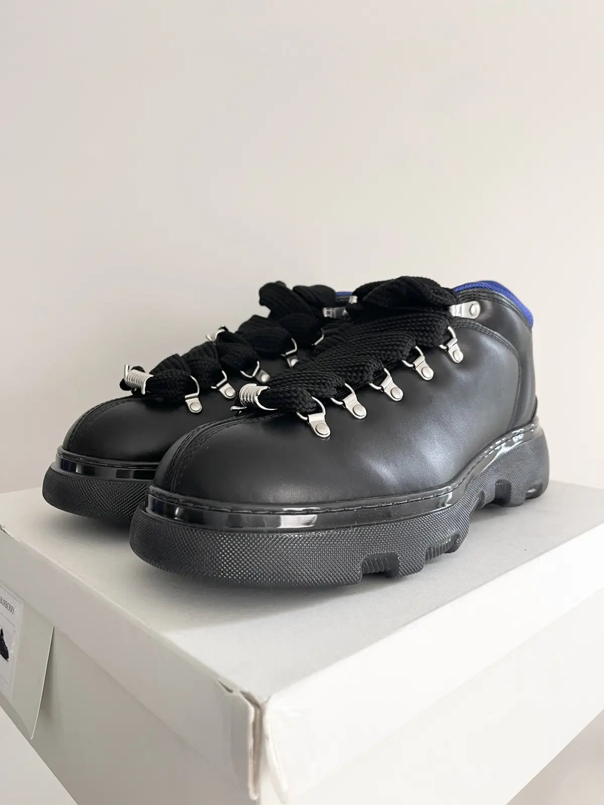 Burberry "Trek Boot" Leather Hiking Boots