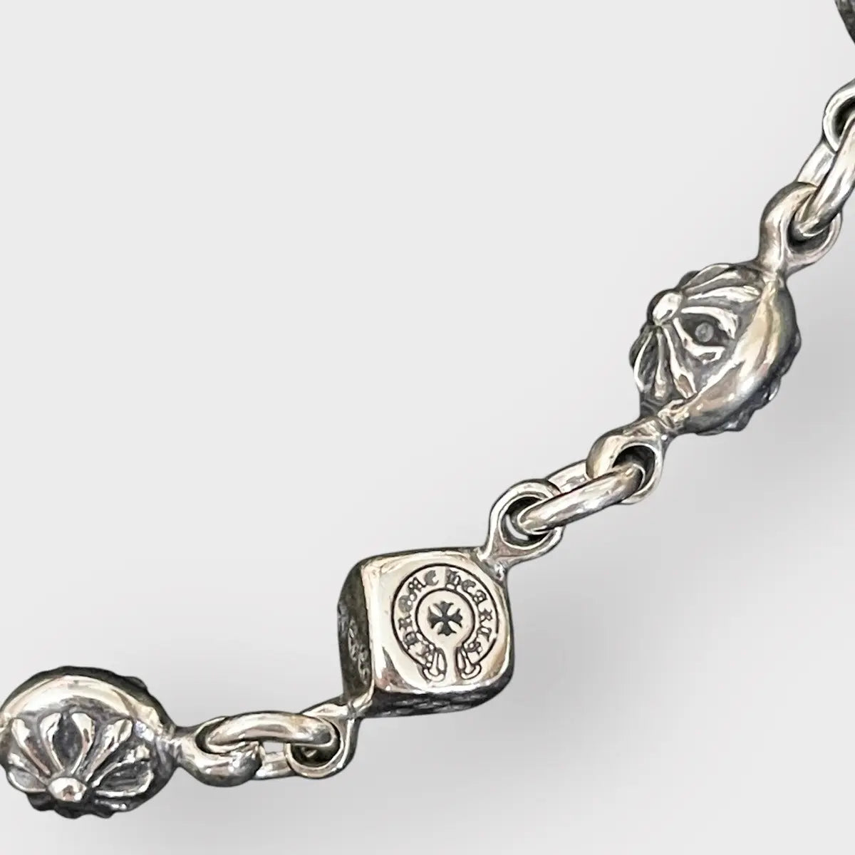 Chrome Hearts 925 Silver Dice Bracelet - 10 Links
