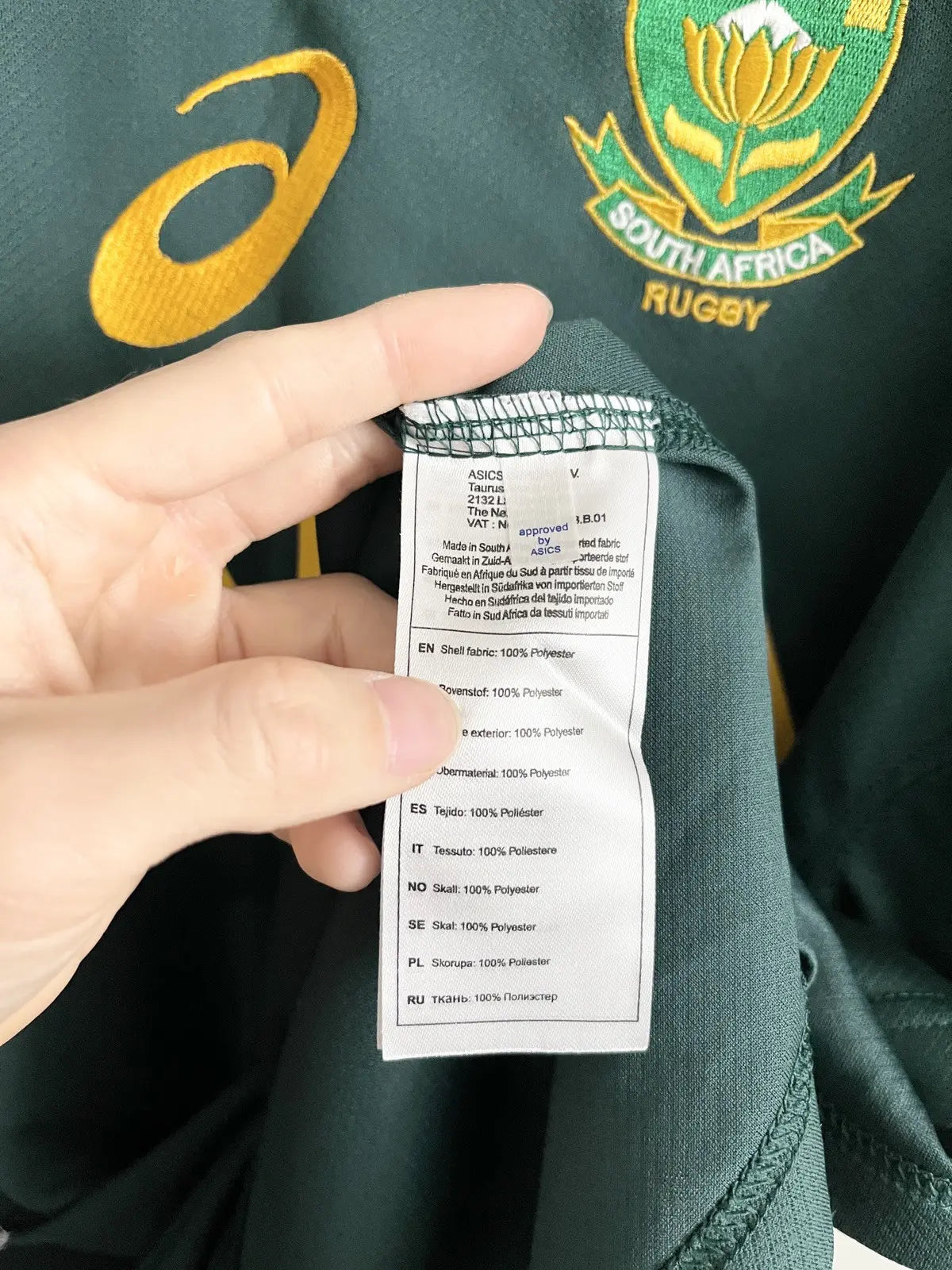2014-15 Ascis South Africa Rugby Home Jersey
