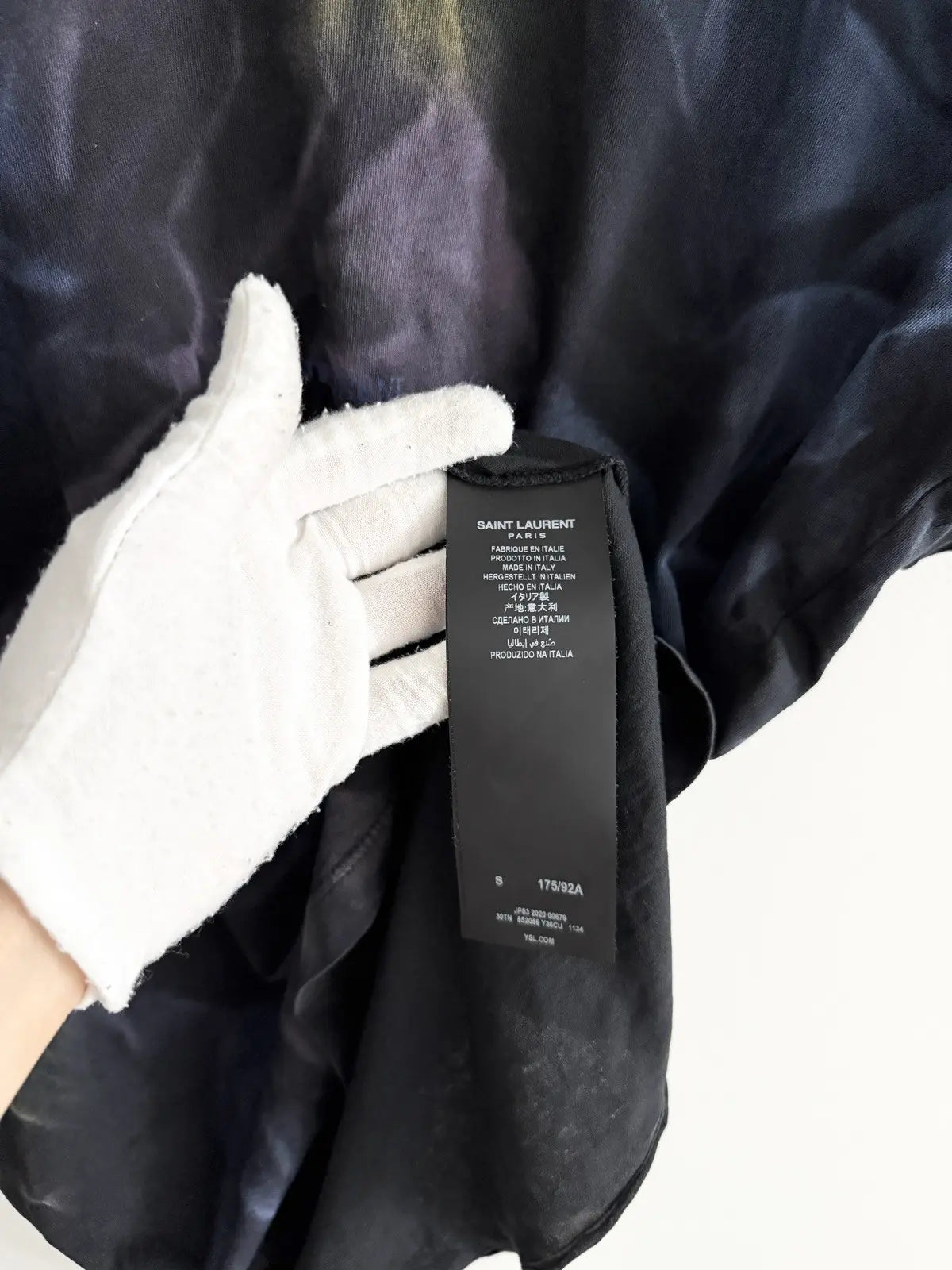 Saint Laurent Paris Tie Dye Center Logo Tee