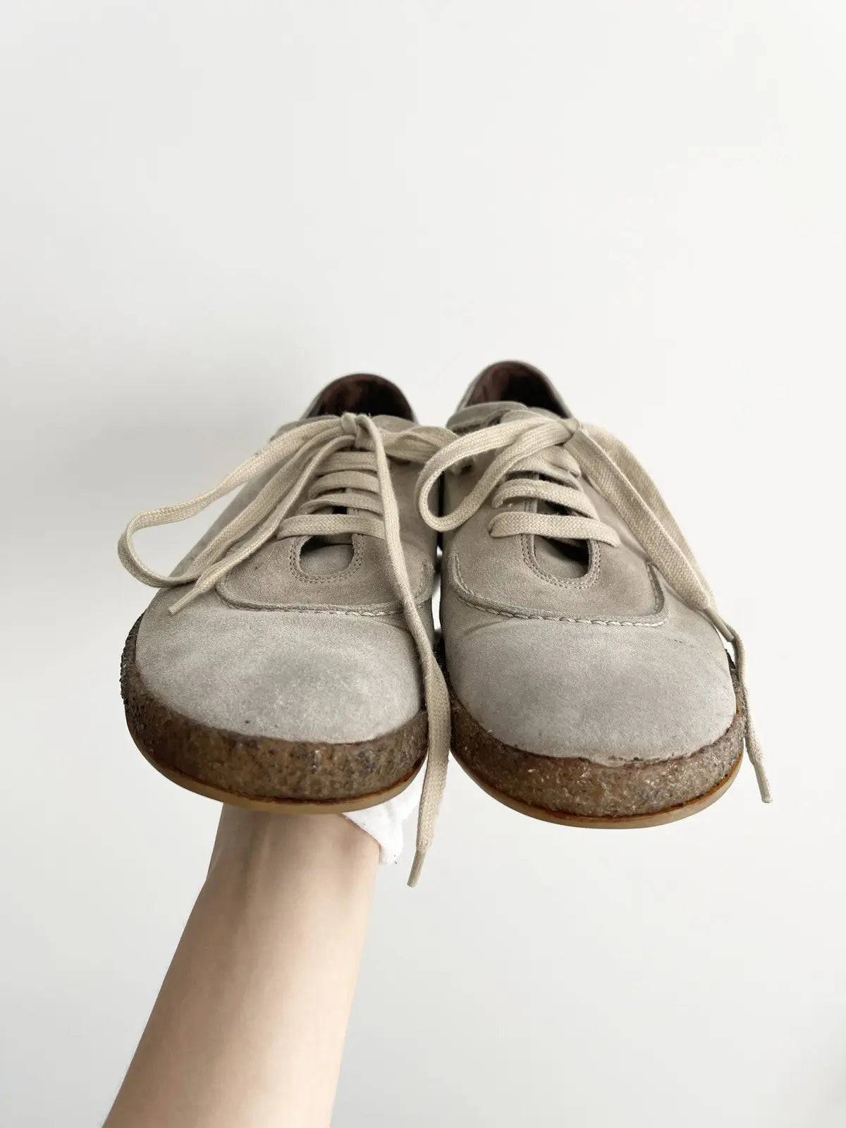 2000s Bottega Veneta Rubber Suede Low Top