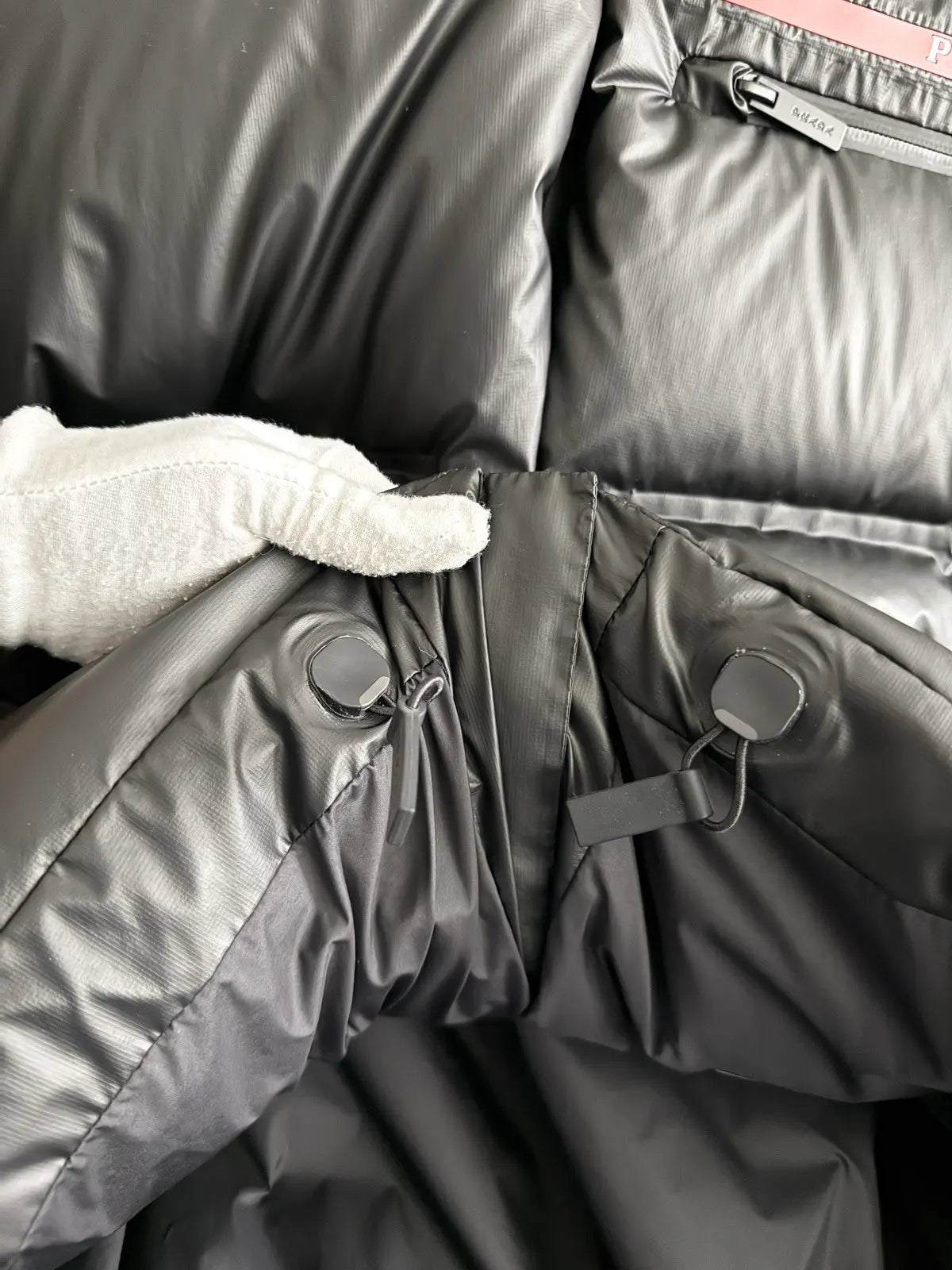 Prada Light Re-Nylon Hooded Down Jacket