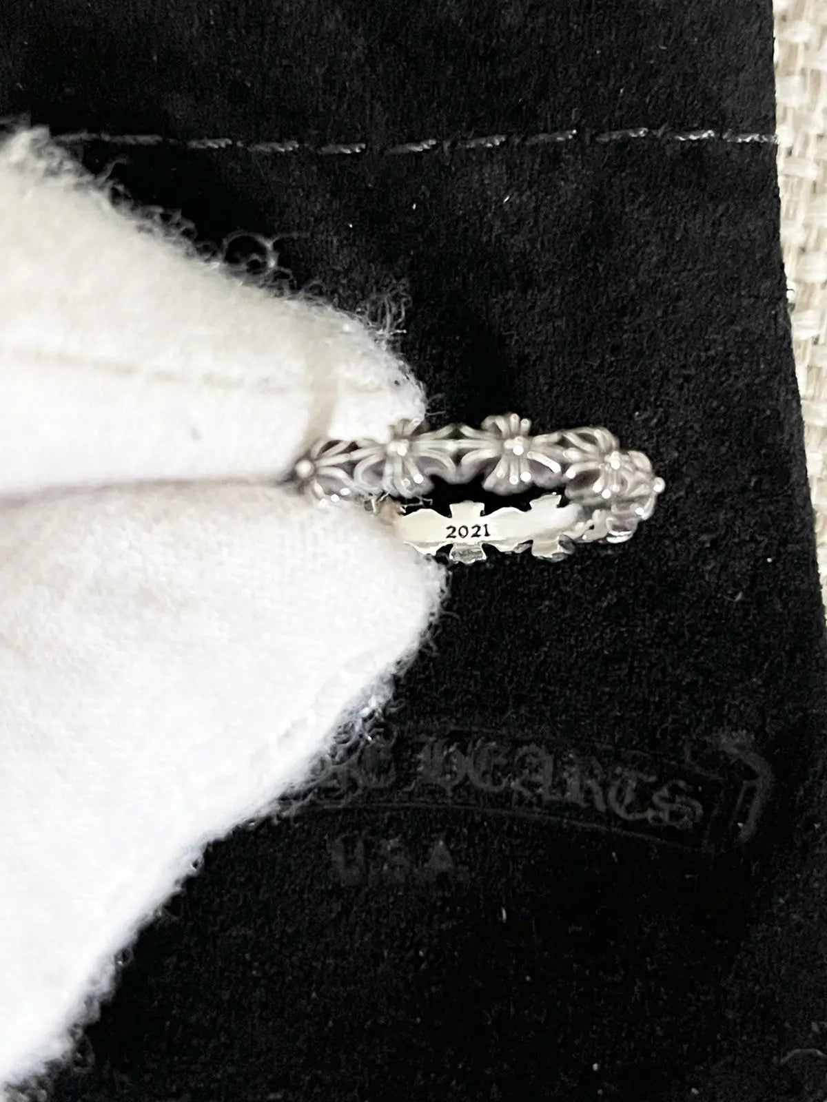 Chrome Hearts 925 Silver Tiny E Ring