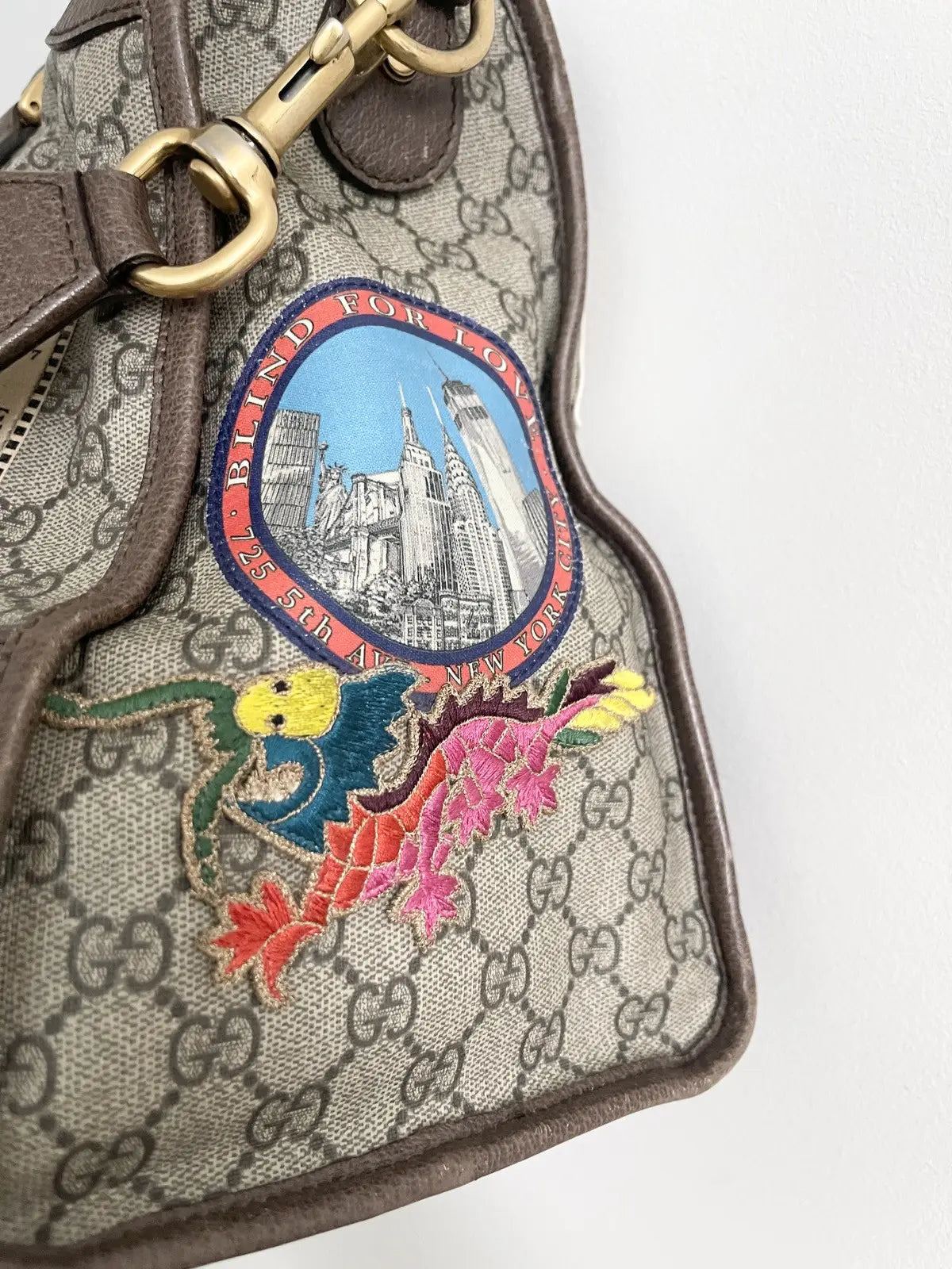 Gucci GG Supreme Monogram Courrier Medium Duffle Bag