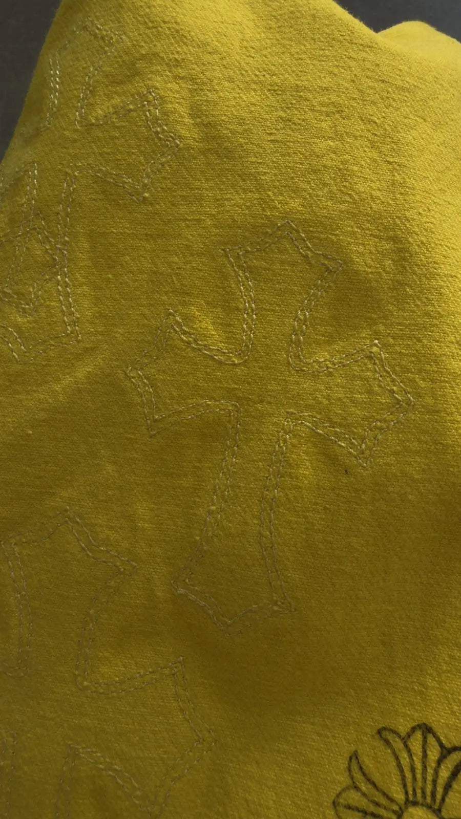 Chrome Hearts Yellow Cross Patches Levi’s Jeans