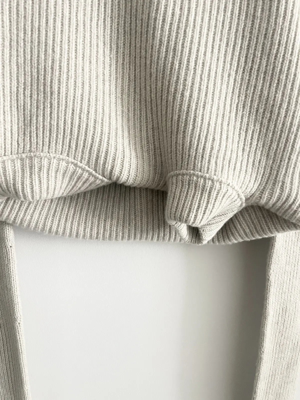 FW21 Rick Owens Layered 2in1 Ziggy Banana Cut Cashmere Sweater