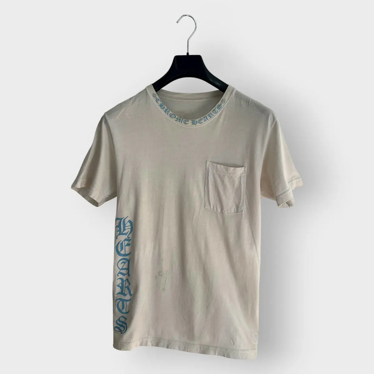 Chrome Hearts Baby Blue Neck Logo Pocket Tee