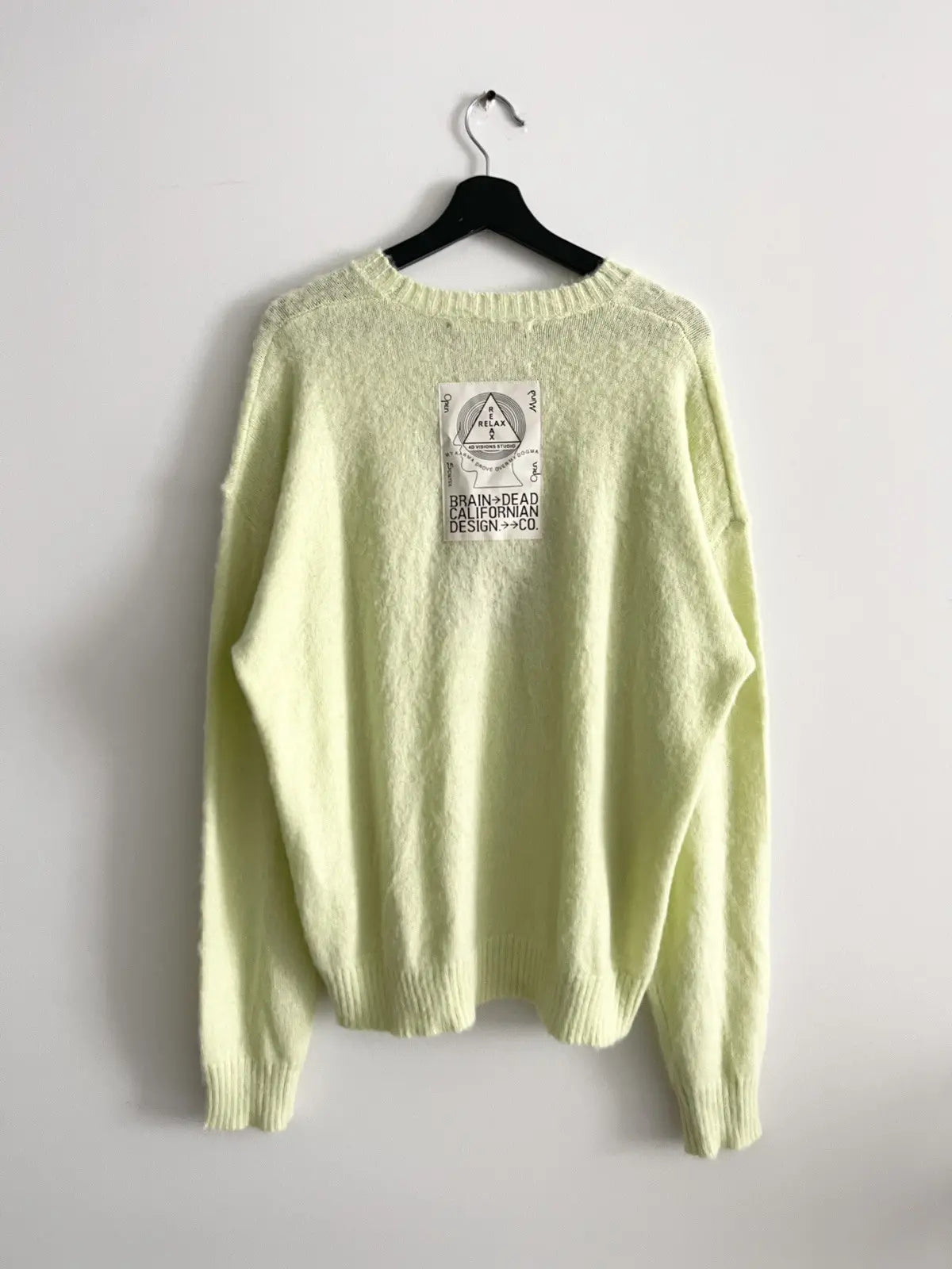 Brain Dead Superfuzz Logohead Pile Sweater