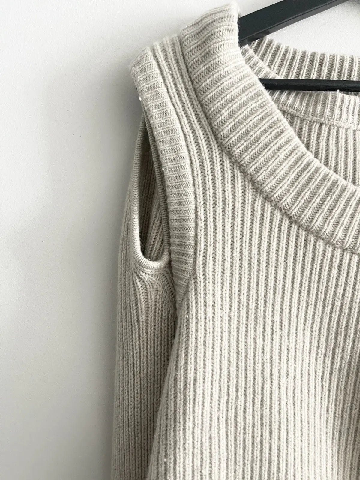 FW21 Rick Owens Layered 2in1 Ziggy Banana Cut Cashmere Sweater
