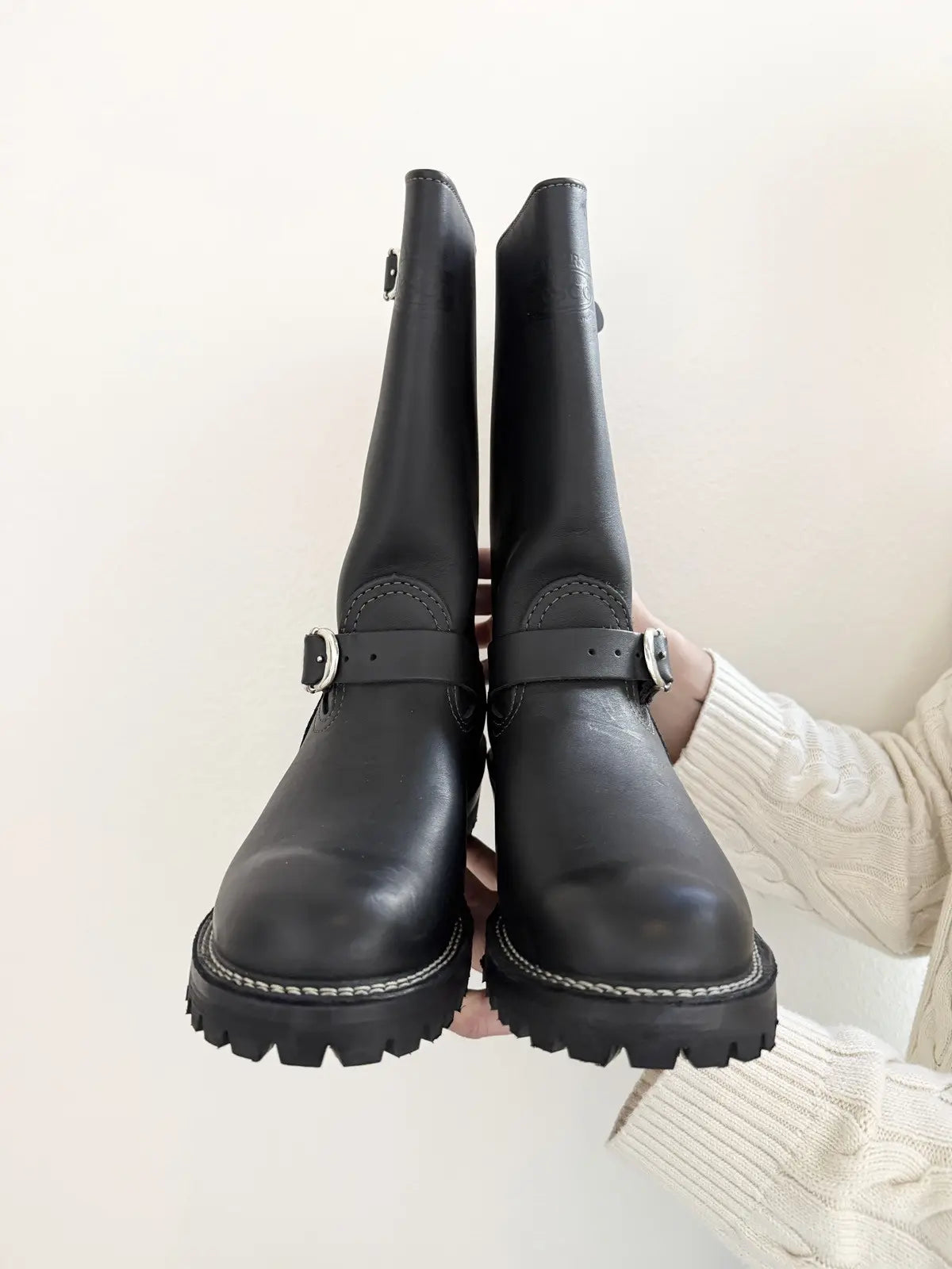 Brand New Chrome Hearts Wesco Leather Boots