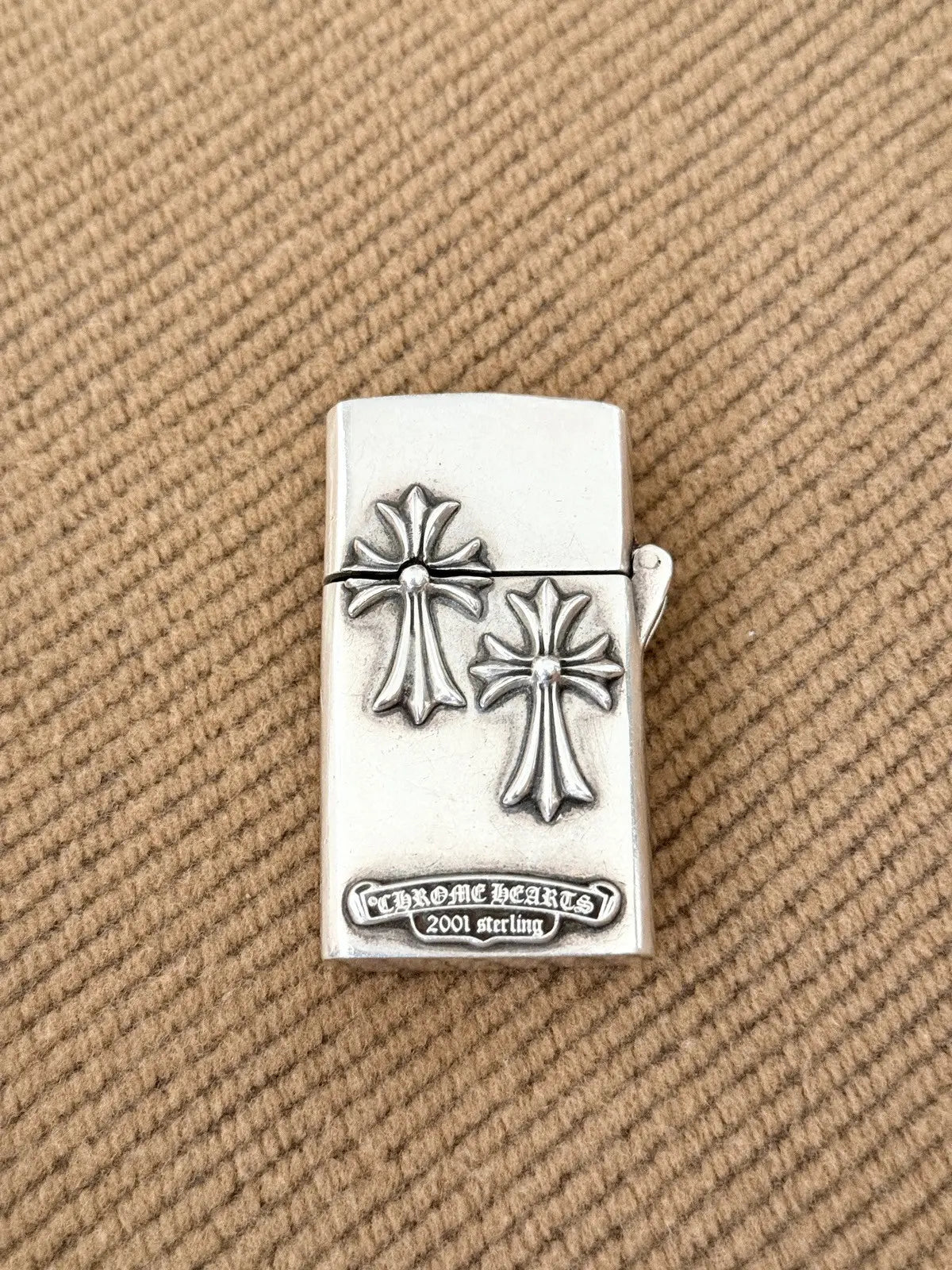 Chrome Hearts Double Bubble Cross Lighter Case