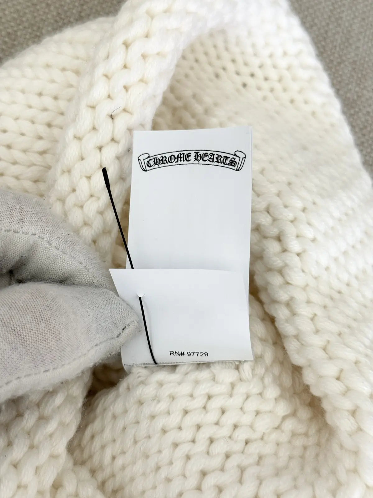 Chrome Hearts Beaded Cross Patch Beanie