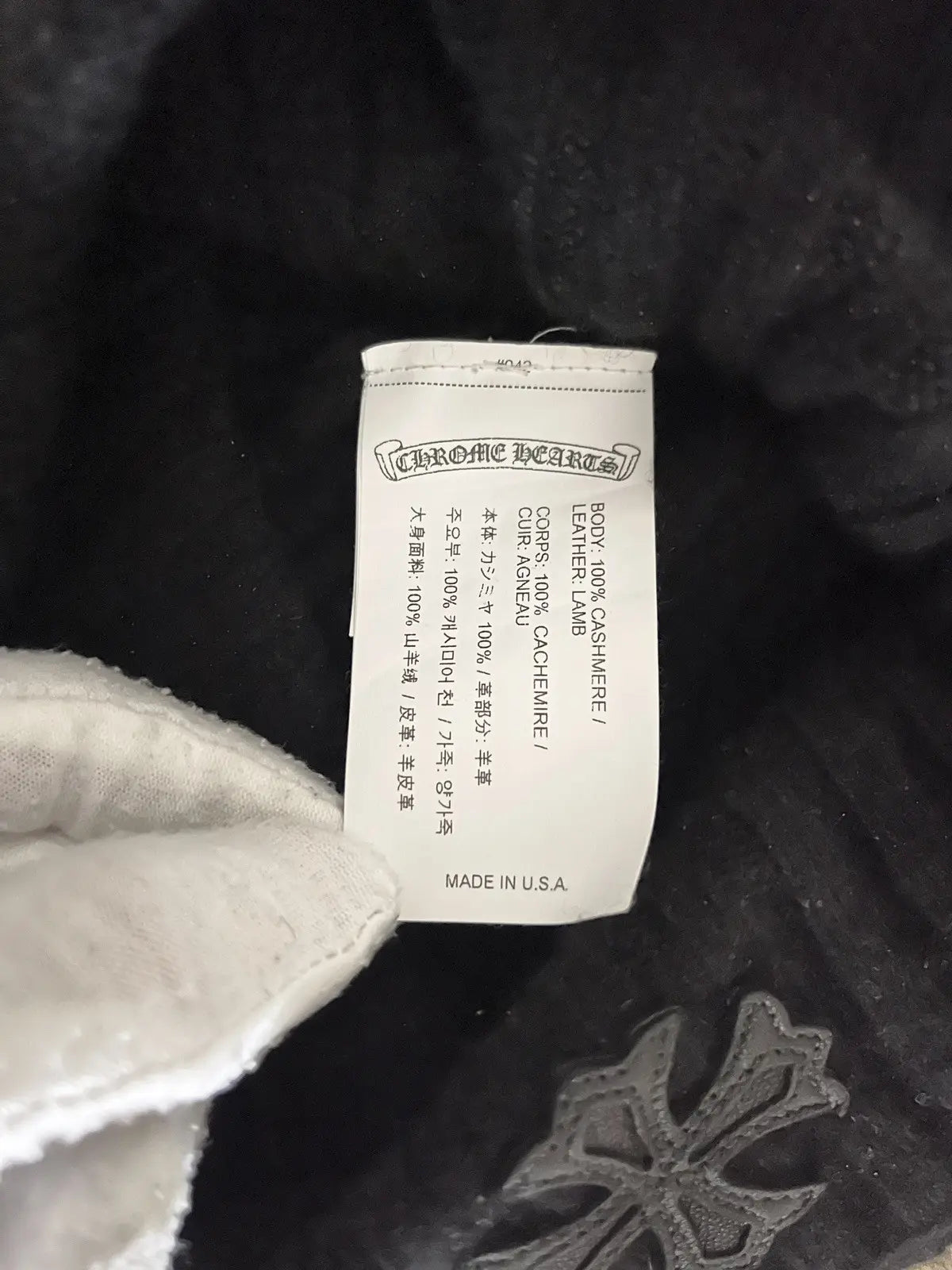 Chrome Hearts Double Plus Cross Patch Cashmere Beanie