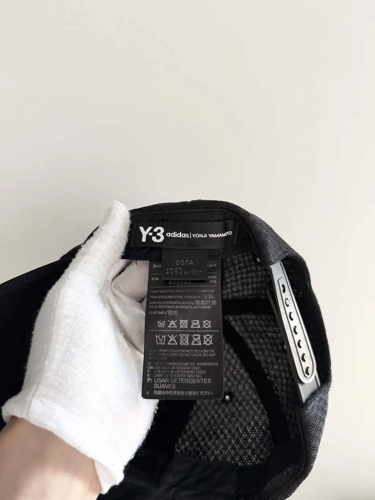 Y3 Triple Black Jumbo Logo Hat