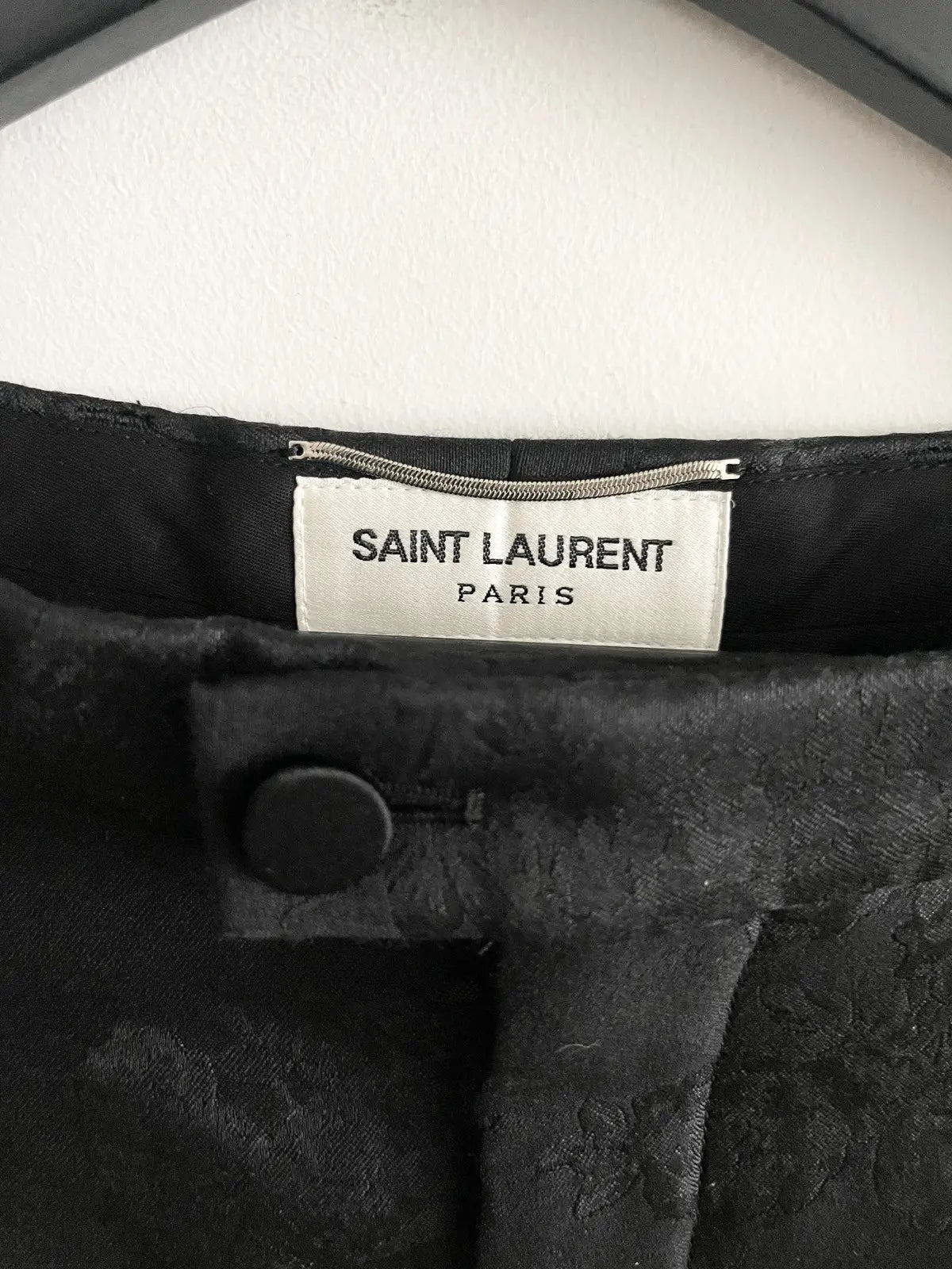 Saint Laurent Floral Jacquard High-Rise Shorts