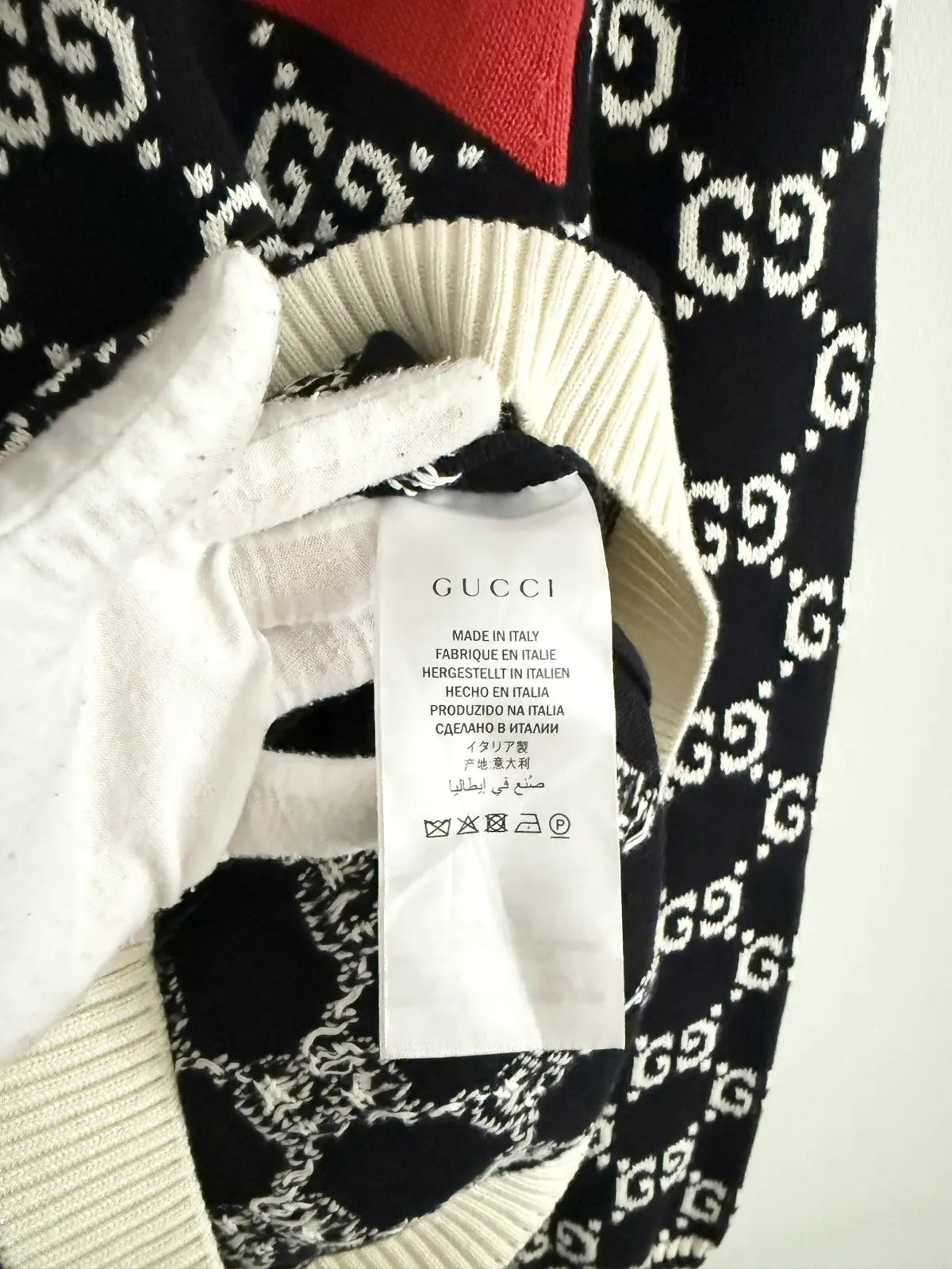 2018 Gucci GG Stripes Monogram Sweater